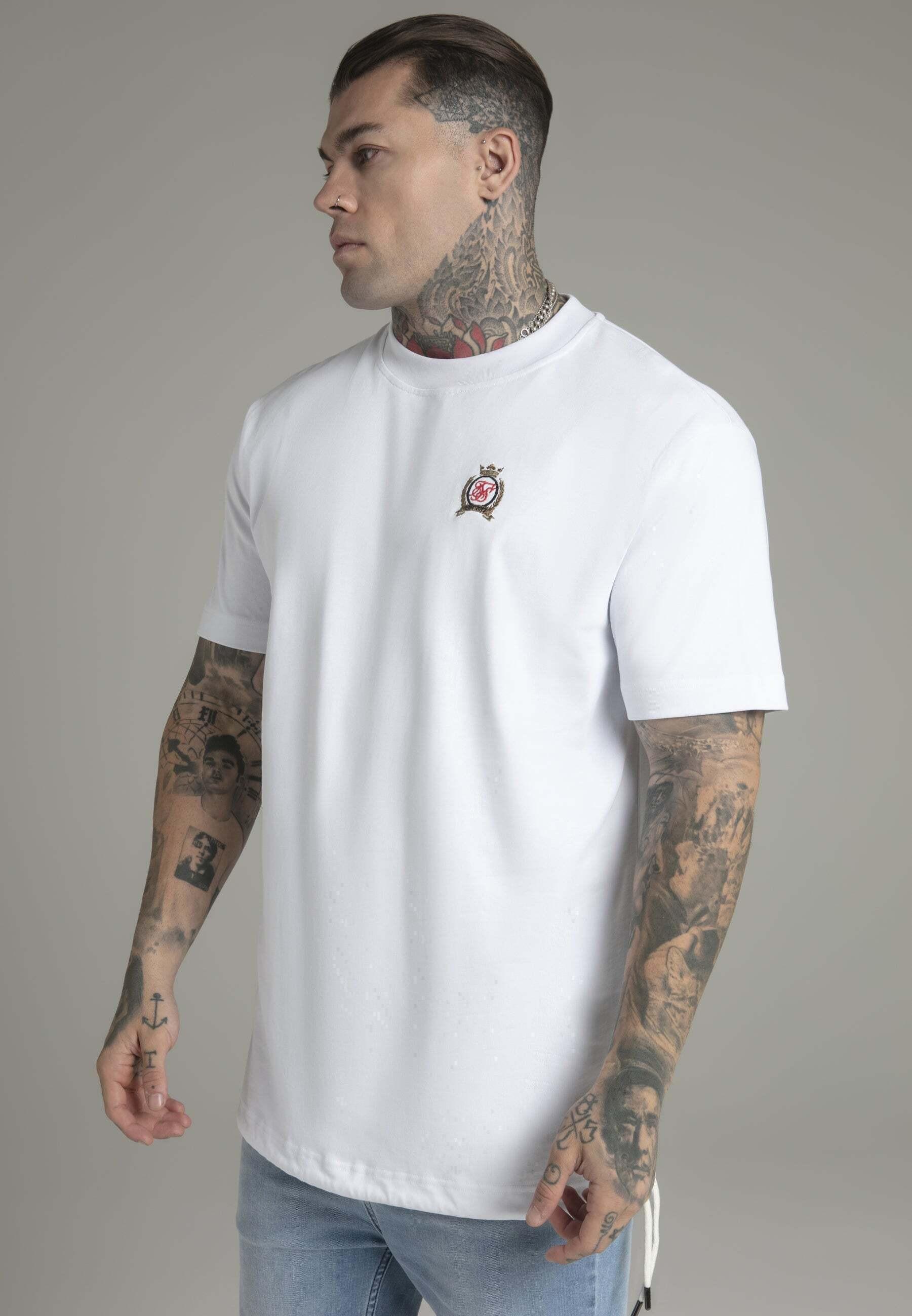 Sik Silk Oversized T-Shirt in Weiss