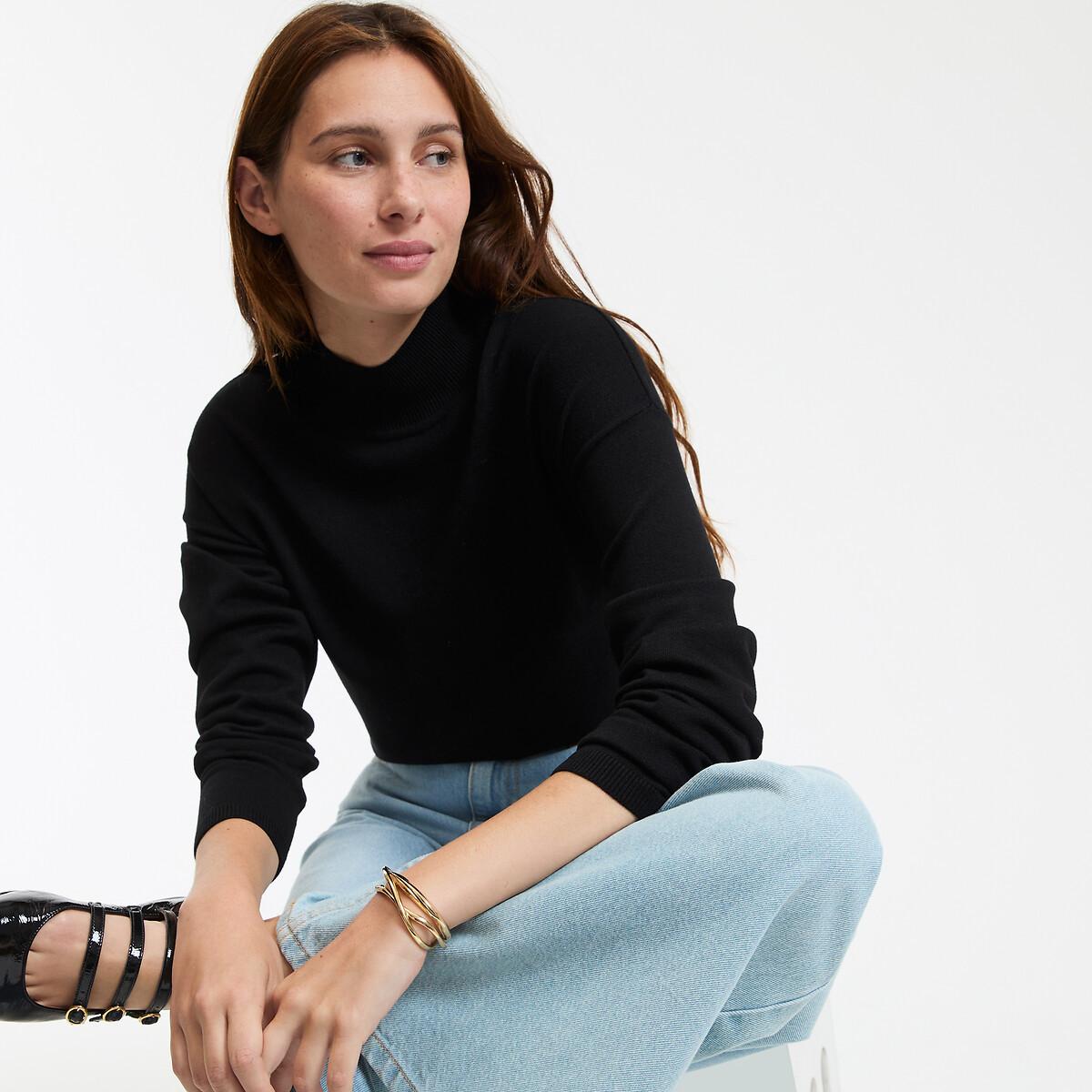 La Redoute Collections Pullover mit Stehkragen