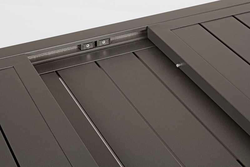 mutoni Garten Ausziehtisch Hilde 140-210x77 Coffee