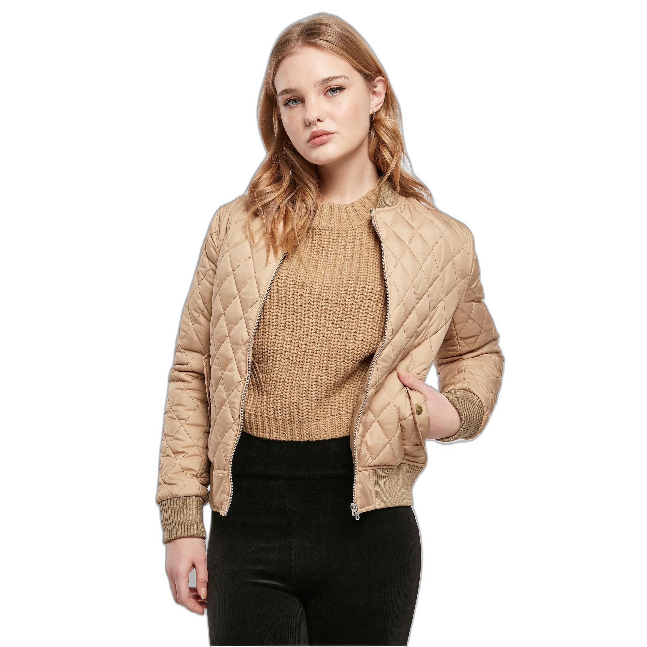 URBAN CLASSICS Nylon-Daunenjacke mit Rautenmuster,