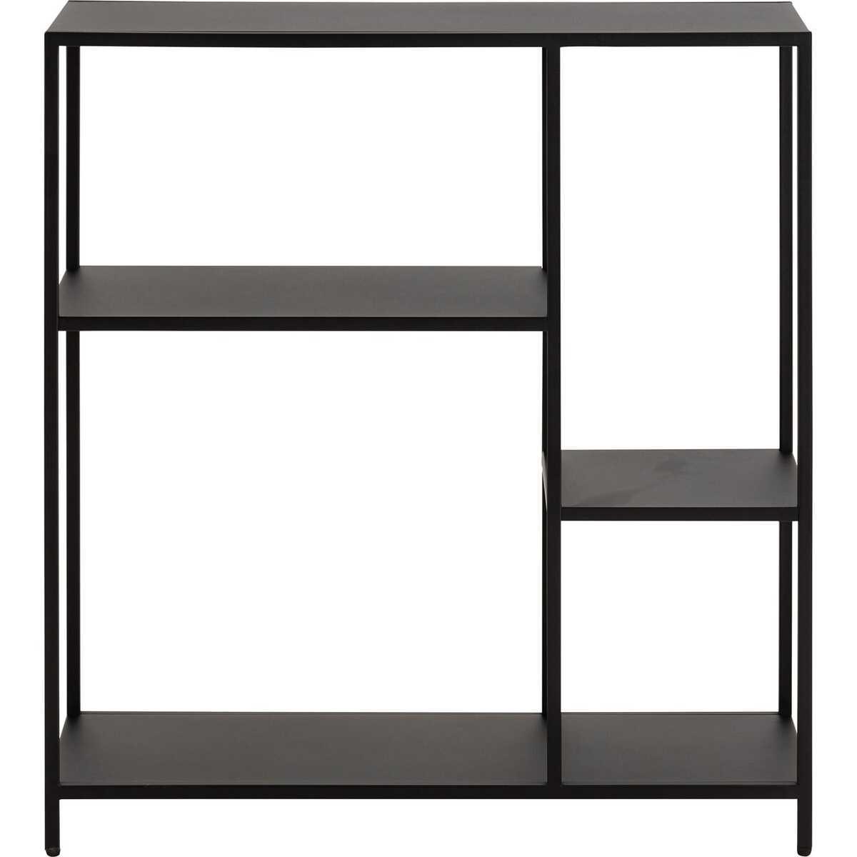 mutoni Bücherregal Metall rau matt 3 Boden 79.5x86