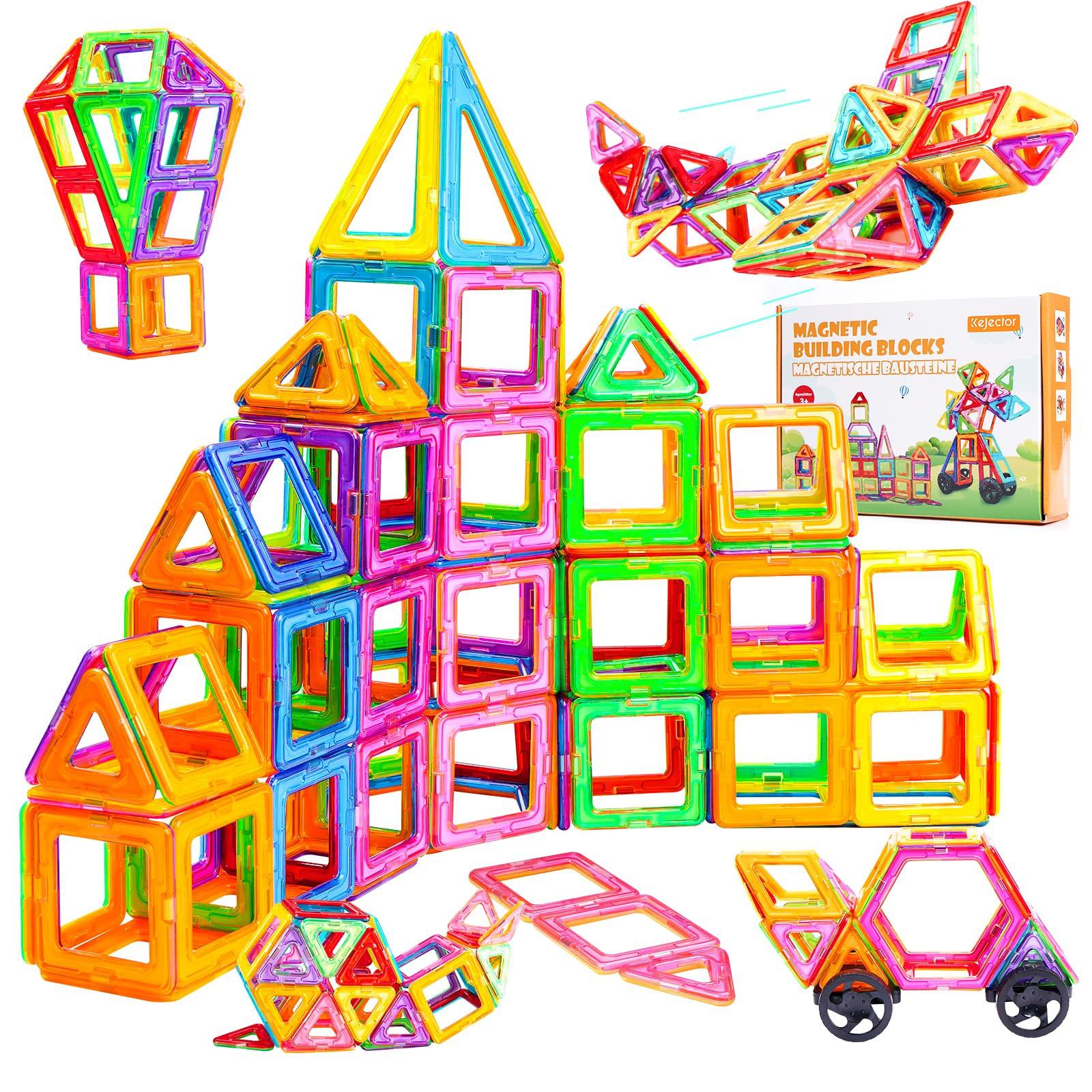 Activity-board Magnetische Bauklötze 60 Stück, magnetisches Spielzeug Magnete für Geschenk