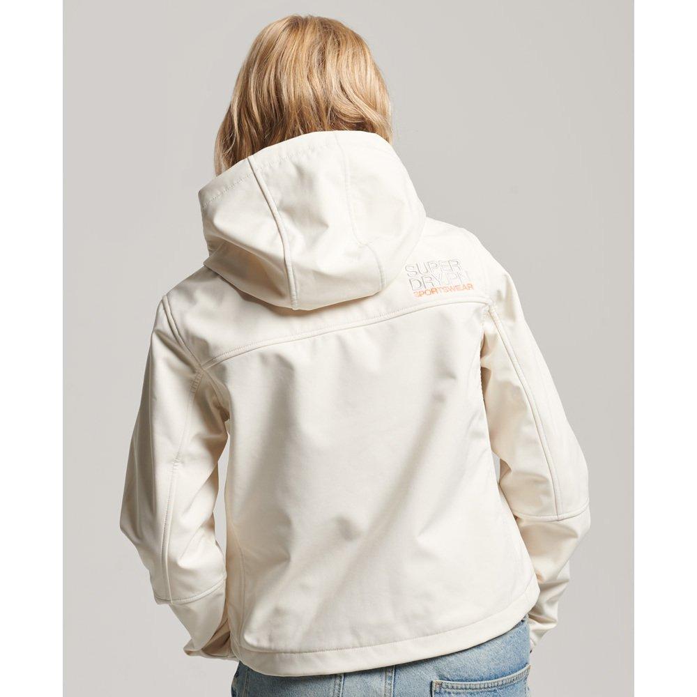 Superdry damen softshe-wasserproofjacke mit kapuze code trekker