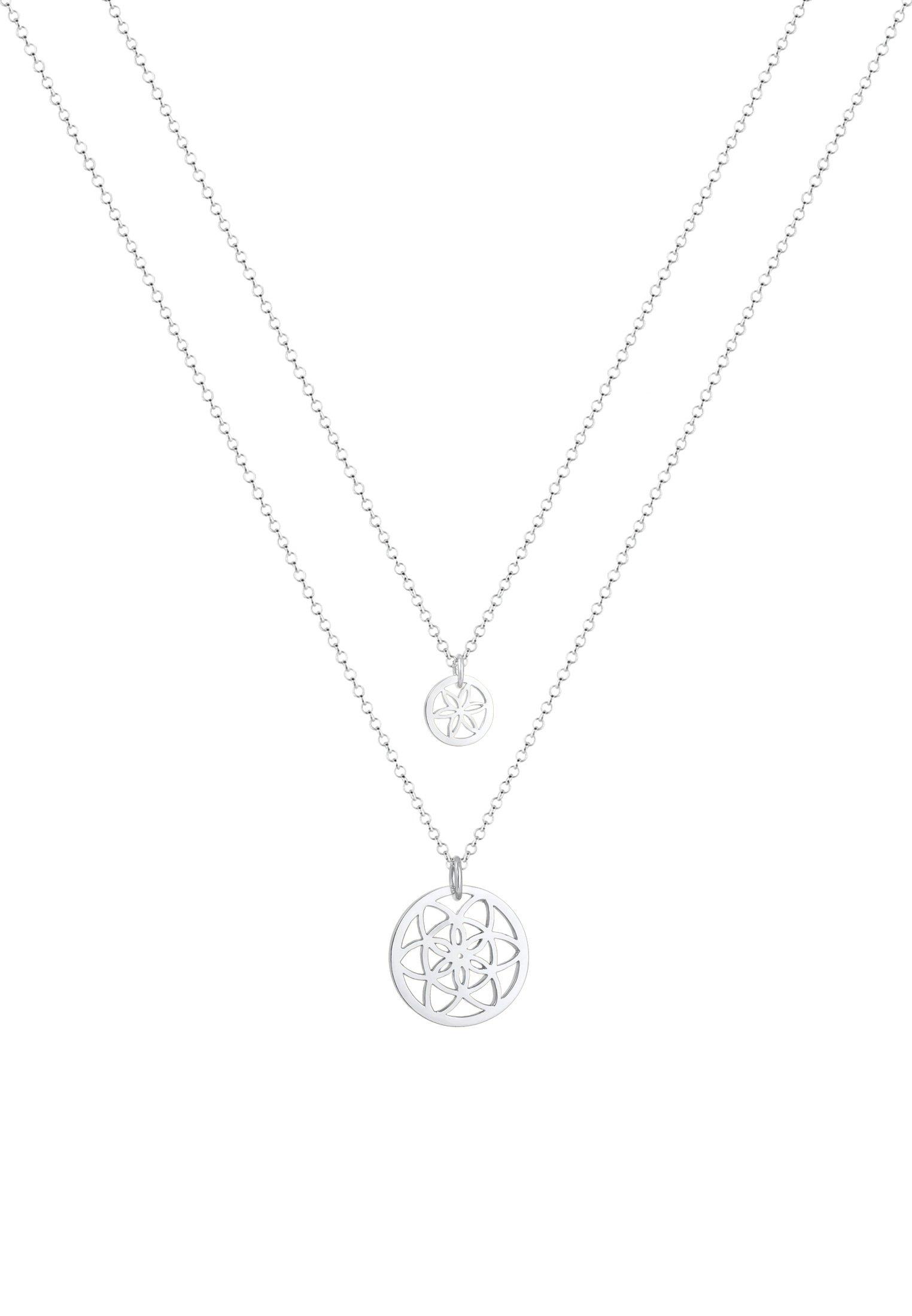 Elli Halskette 2Er Set Lebensblume Mutter Tochter 925 Silber