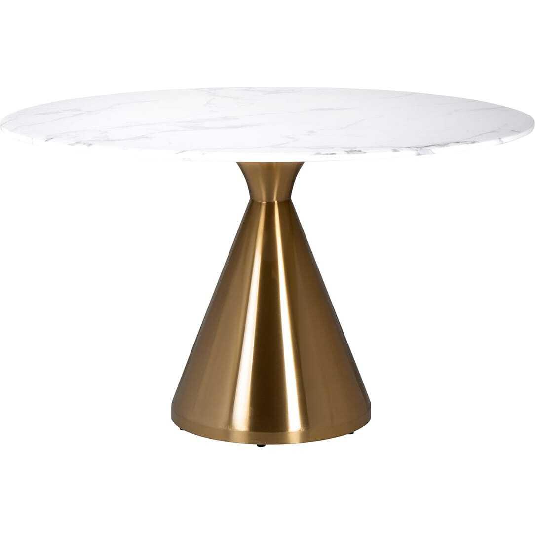 mutoni Esstisch Tenille weiss gold 130