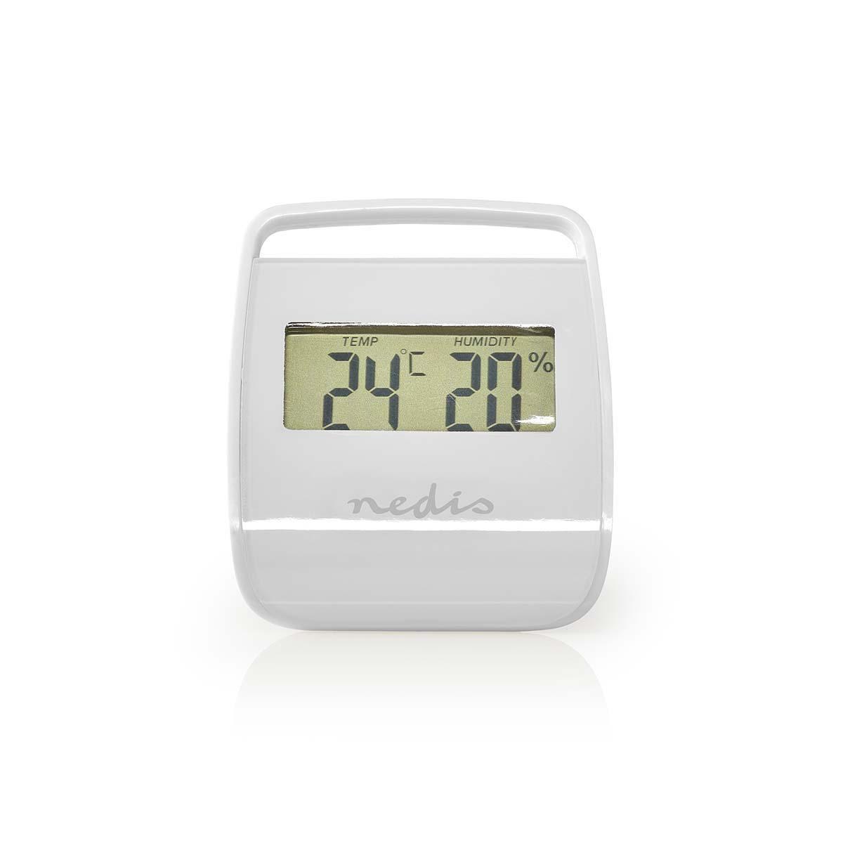 Nedis Digitales Thermometer | Innenraum | Raumtemperatur | Raumluftfeuchtigkeit | Weiß