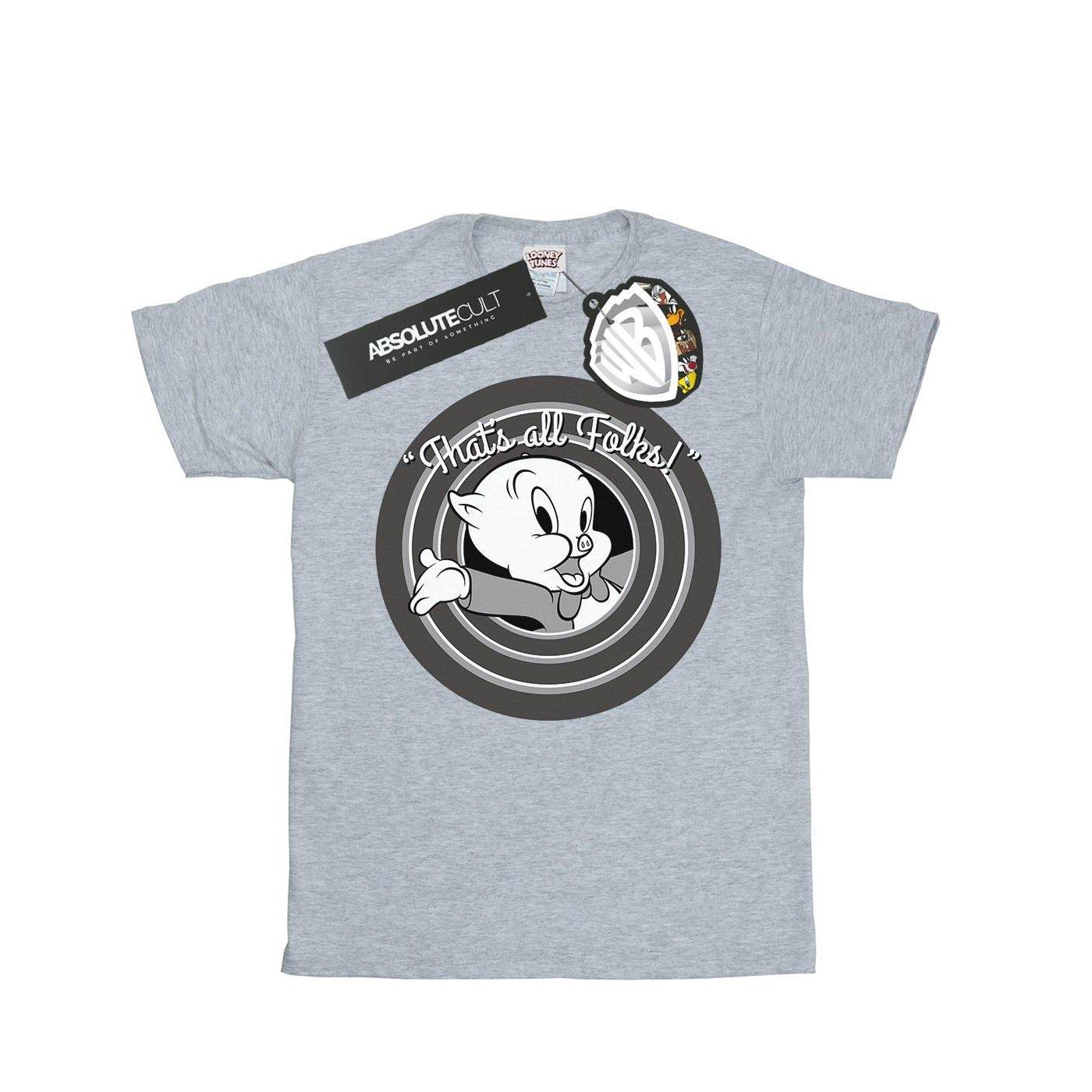 LOONEY TUNES That's All Folks Porky Pig T-Shirt