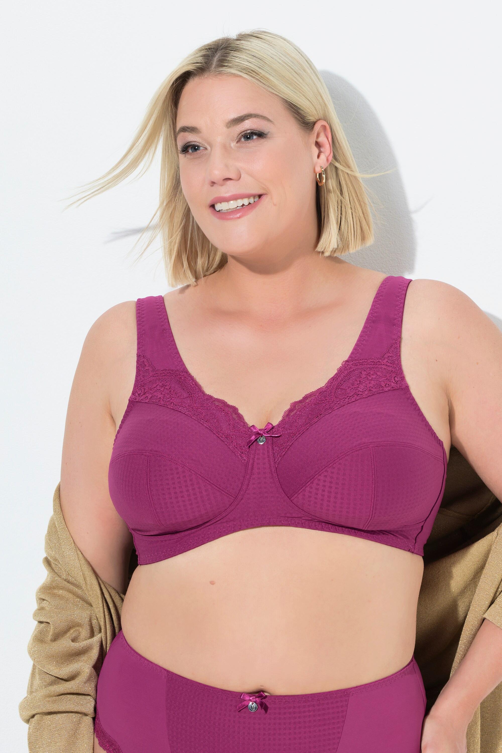 Ulla Popken Entlastungs-BH, ohne Bügel, Spitze, Cup C - G