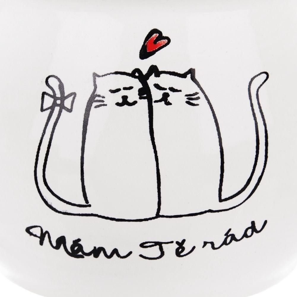 Orion Tasse mit Katzenmotiv aus Keramik, 300 ml, Farbe