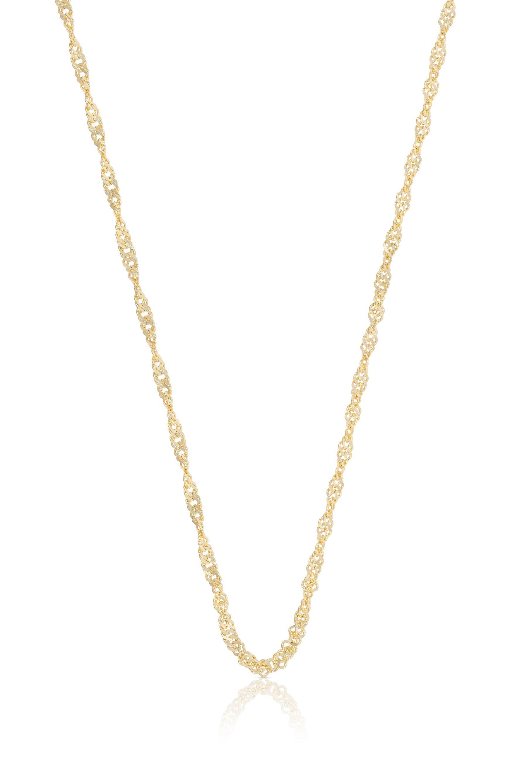 MUAU Schmuck Collier Singapur Gelbgold 750, 1.9mm, 42cm
