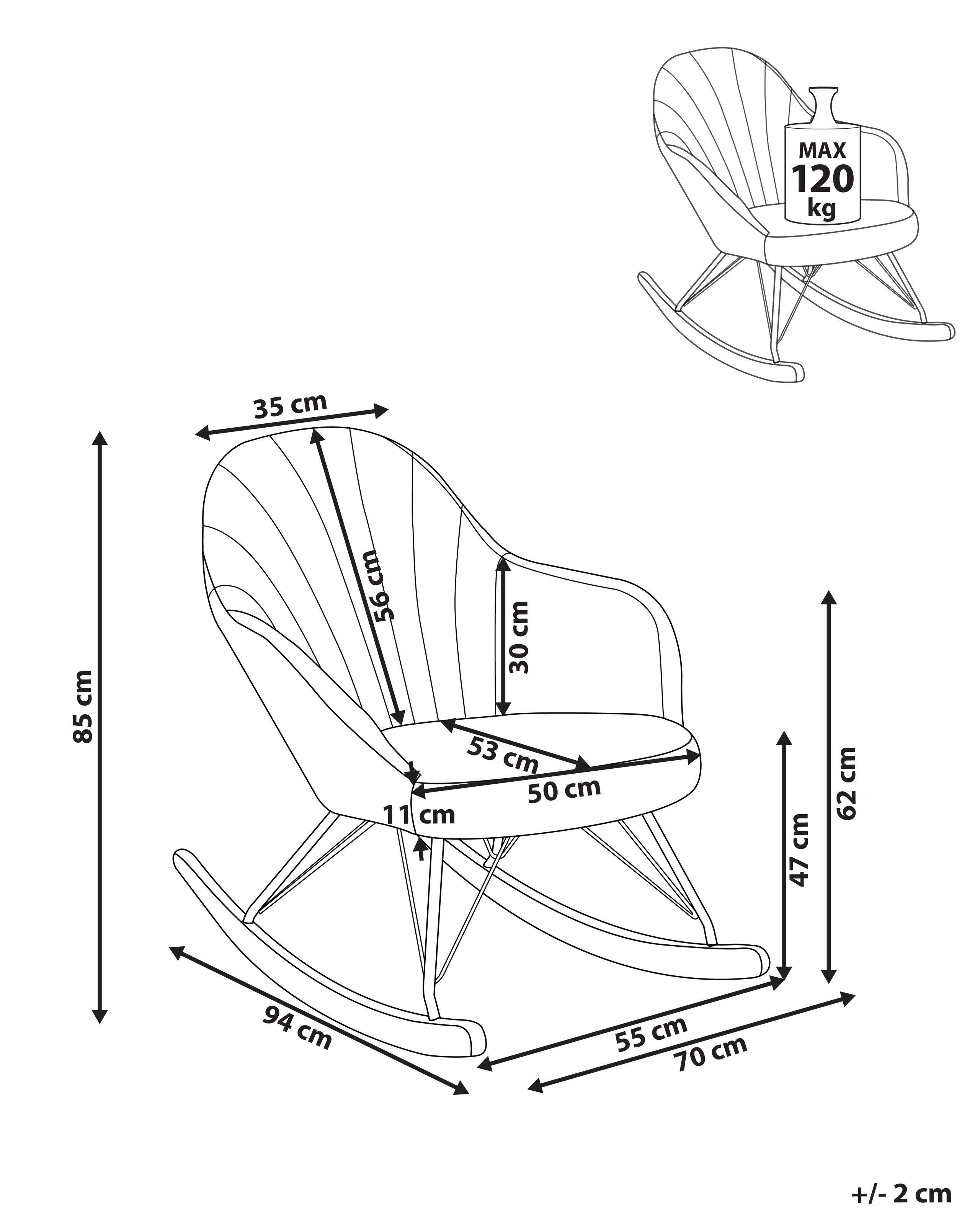 Beliani Schaukelsessel aus Polyester Modern SKALE
