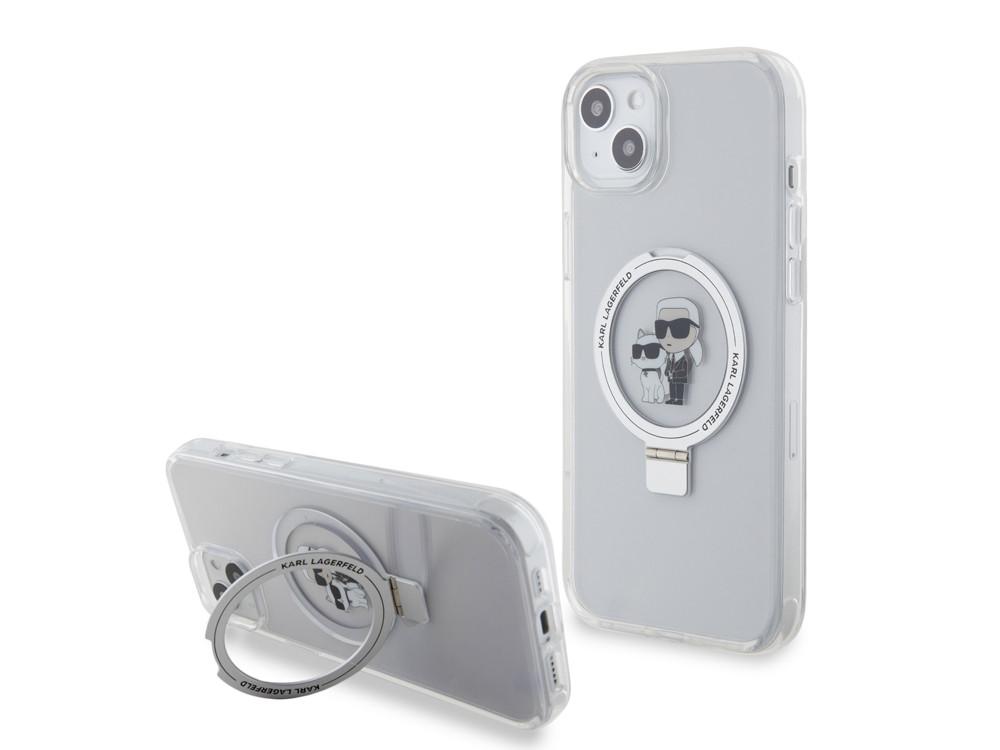 KARL LAGERFELD Hülle iPhone 15 Plus Karl und Choupette