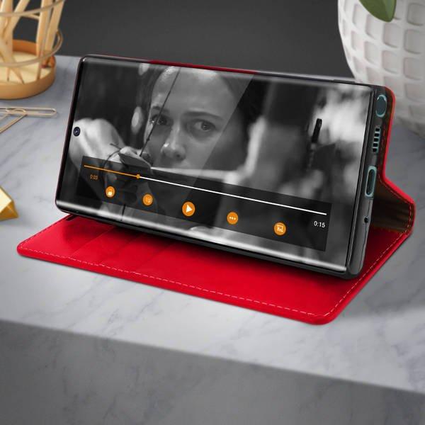 Avizar Cover Echtleder Galaxy Note 10 Plus Rot