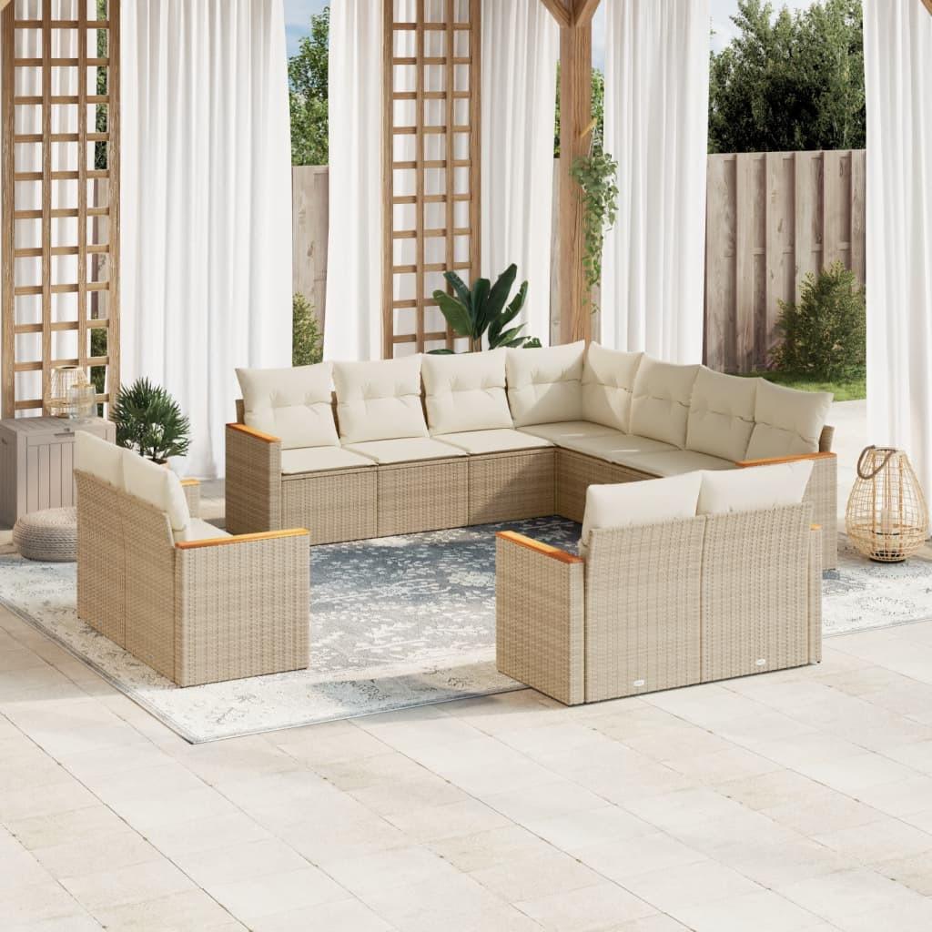 VidaXL Garten sofagarnitur poly-rattan