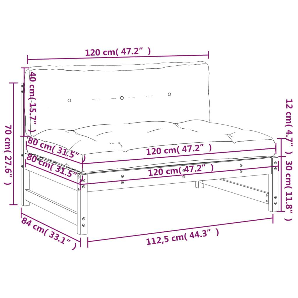 VidaXL Mittelsofa kiefernholz