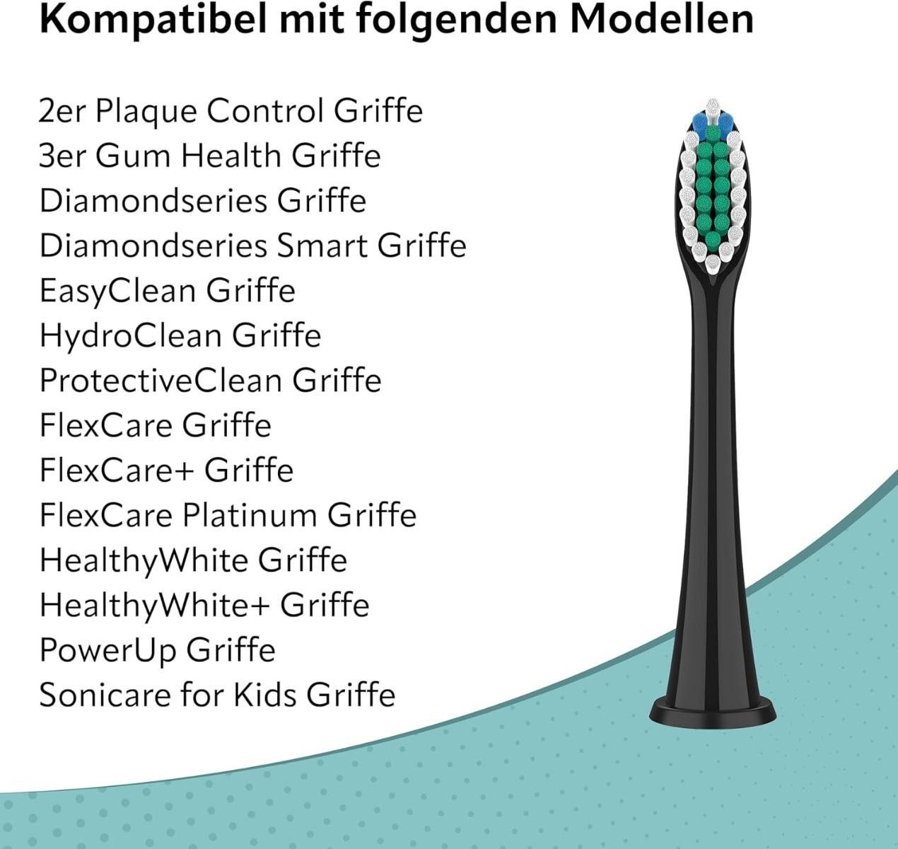 Ora-Care Ersatzbürsten Standard kompatibel mit Philips 8er Pack