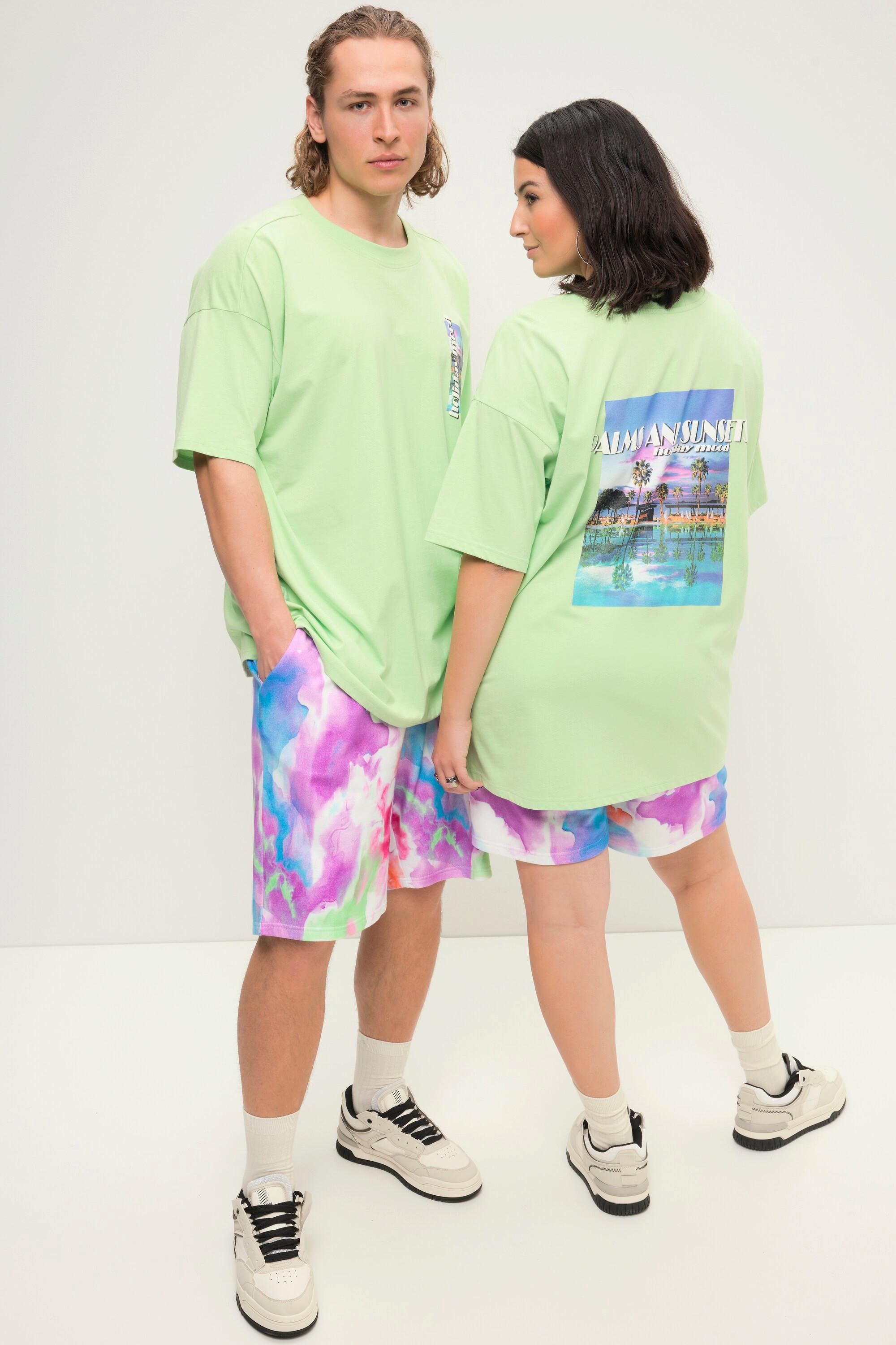 Studio Untold Oversize Palmenprints Rundhals Halbarm Unisex T-Shirt