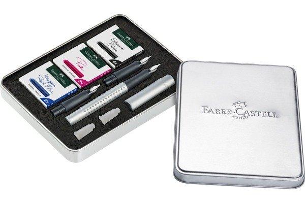 Faber-Castell FABER-CASTELL Grip Füller Calligraphy 201629 silber, 3 Stück