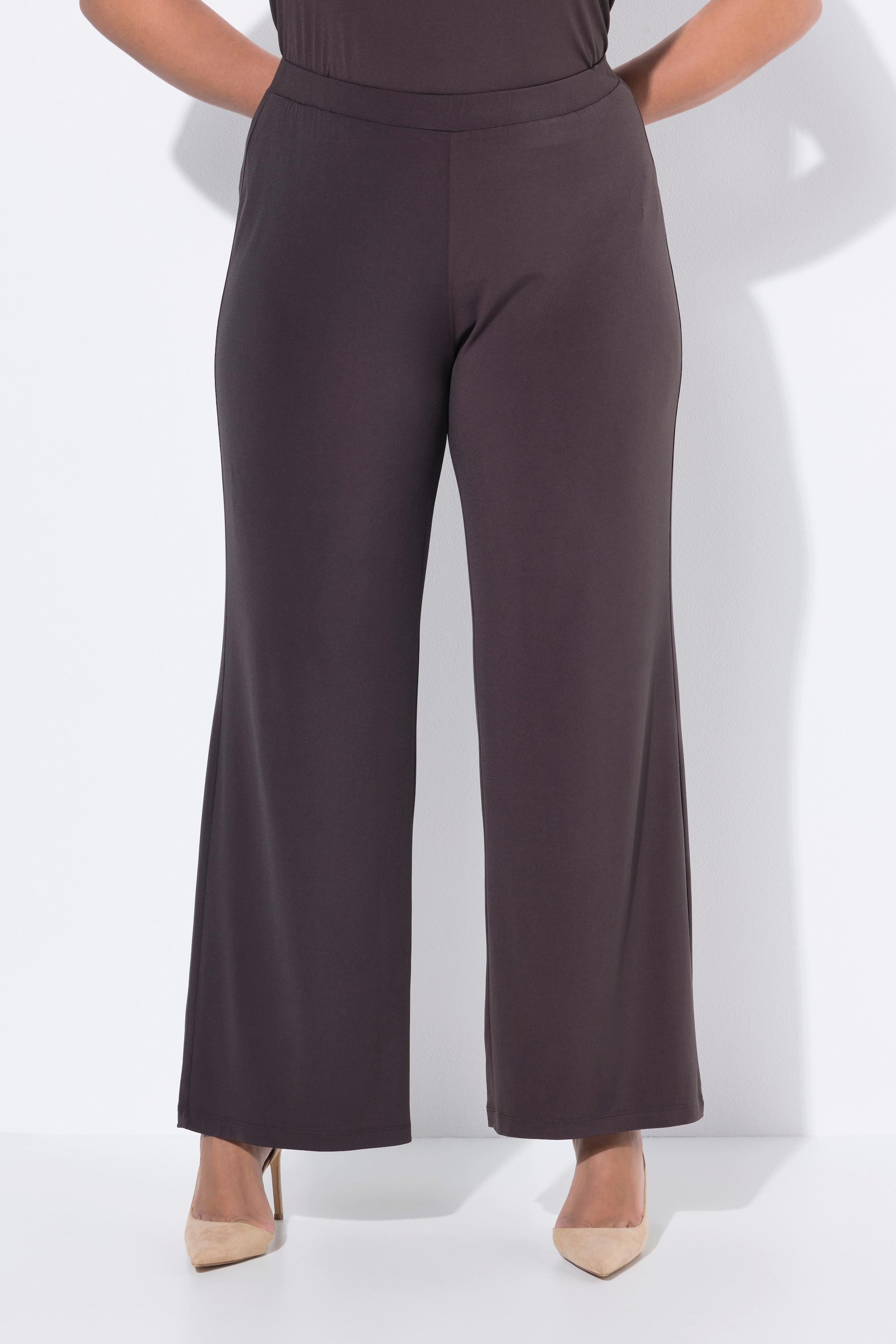 Ulla Popken Jerseyhose weites Bein Elastikbund