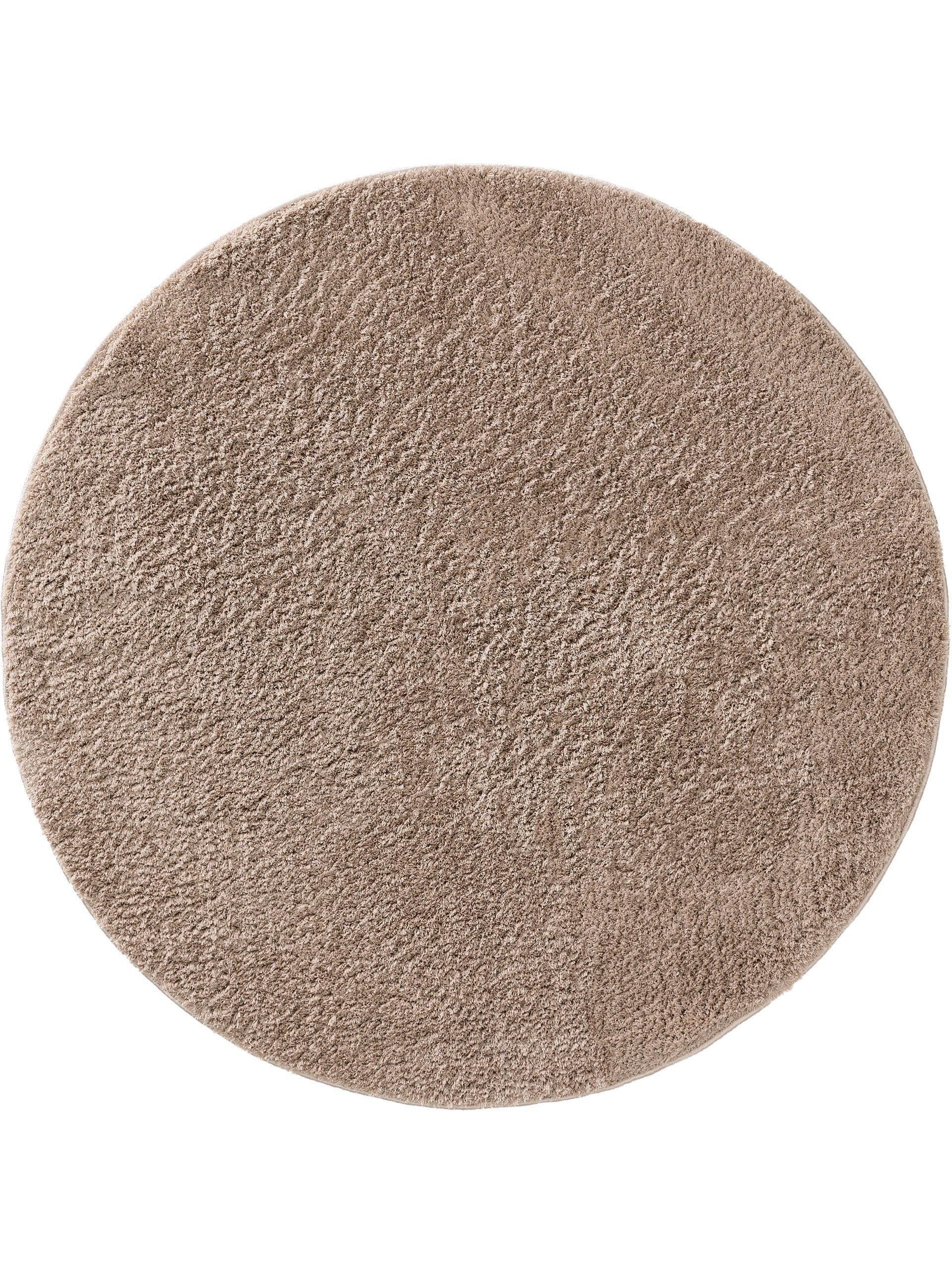 Benuta Hochflorteppich rund Soda Beige