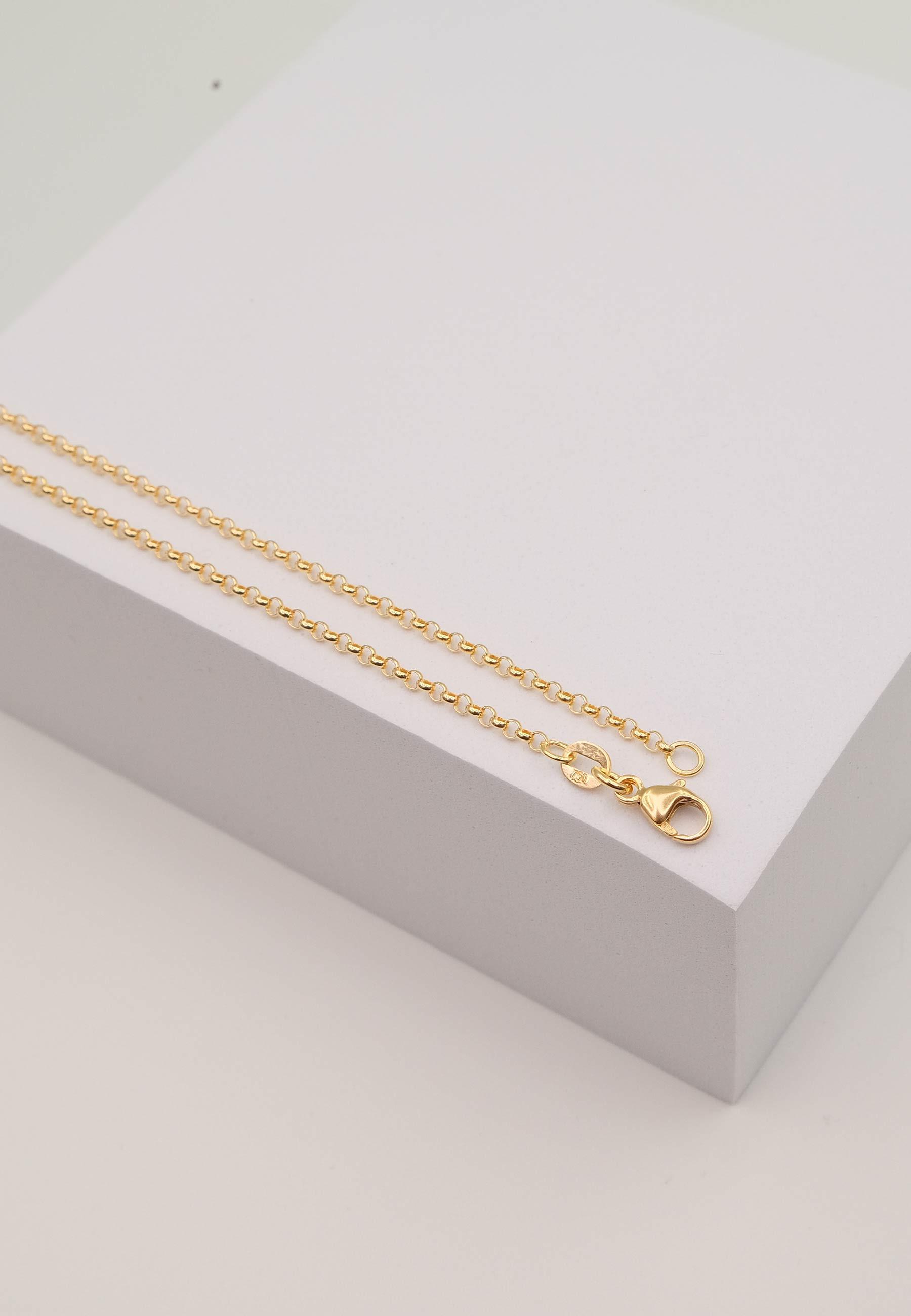 MUAU Schmuck Collier Erbs Gelbgold 750, 2mm, 42cm