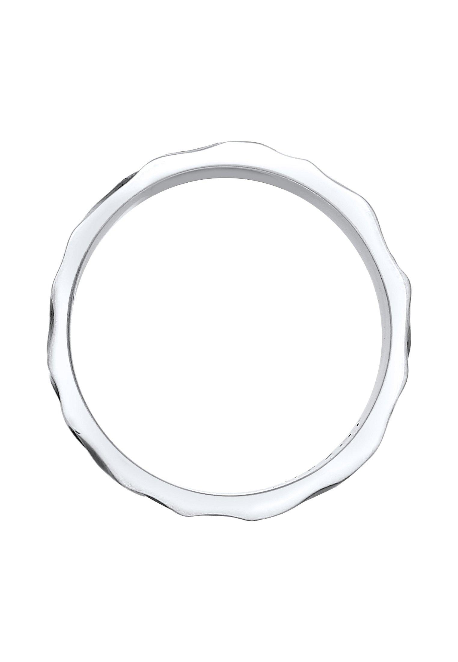 Kuzzoi Ring Bandring Geschmiedet Used Look 925 Silber