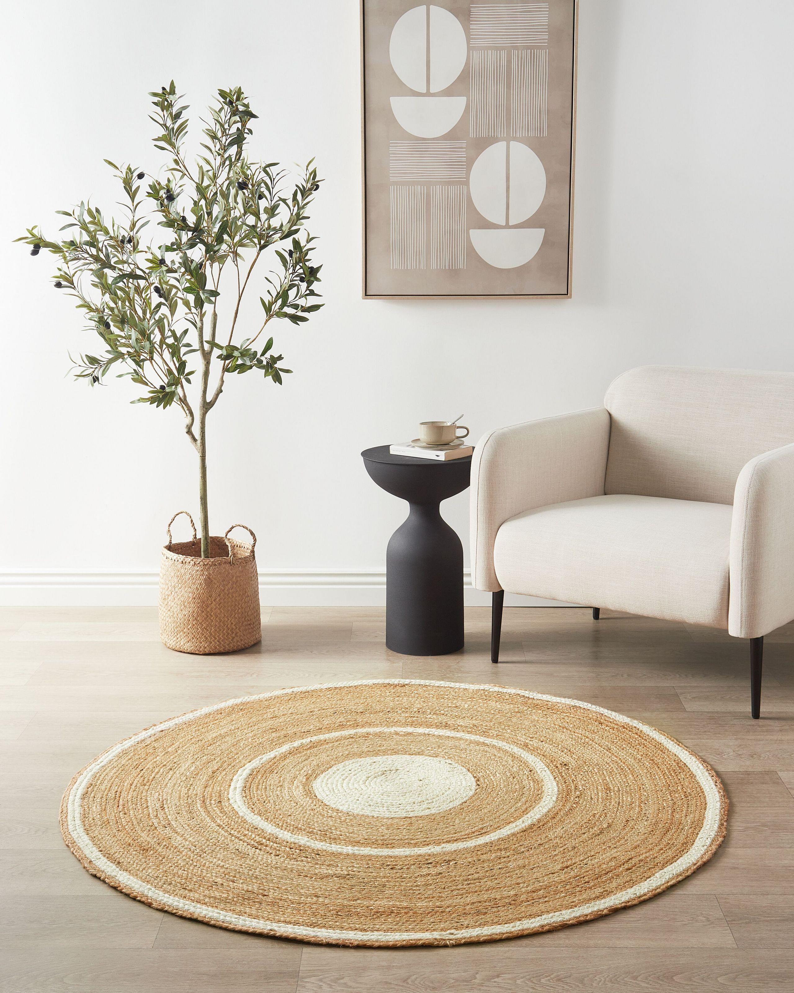 Beliani Teppich aus Jute Boho HALFELI