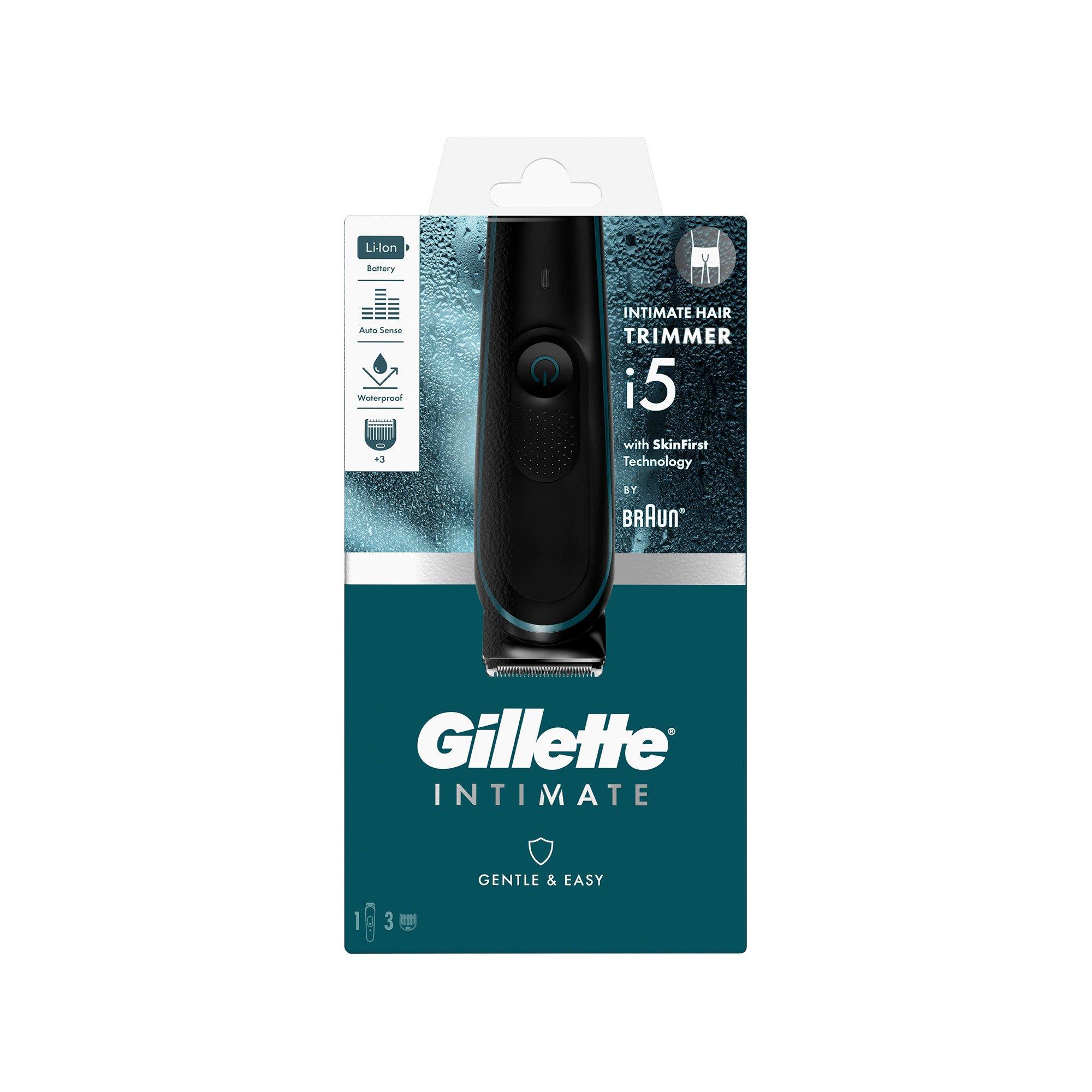 Gillette Intimate Trimmer i5 für den Intimbereich für Männer, wasserdicht