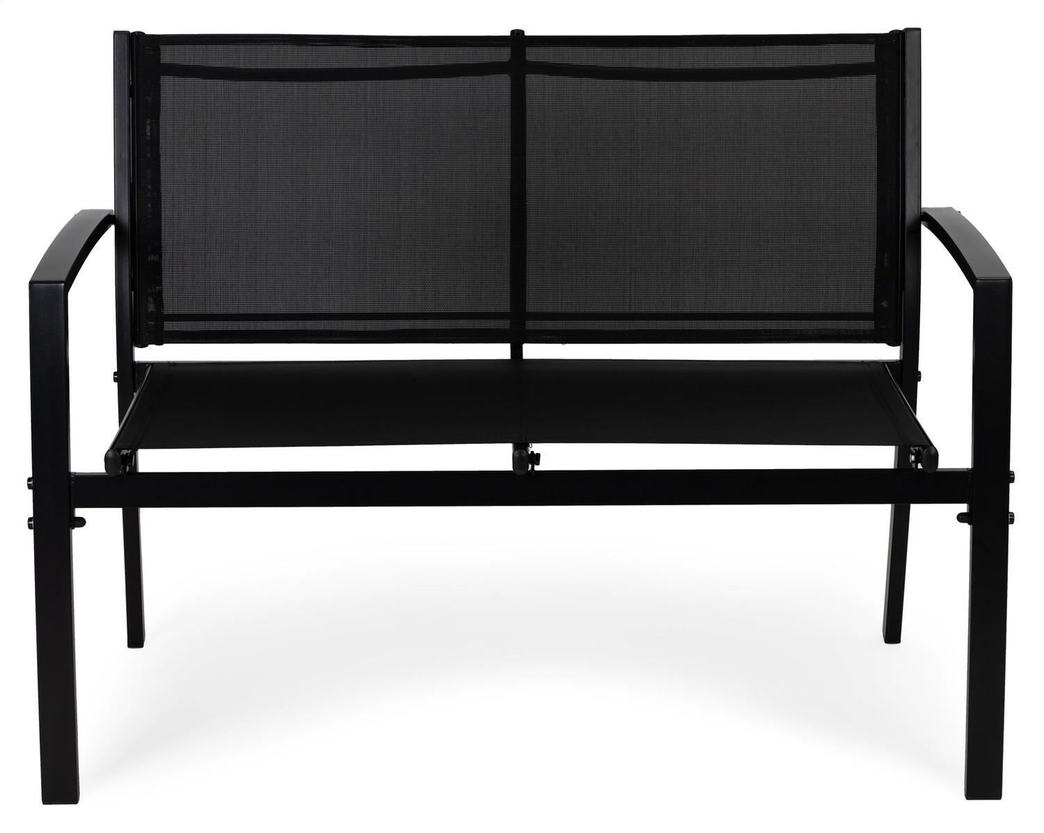 Northix Gartenmöbel-Set: Tisch, Bank, Sessel, Metall