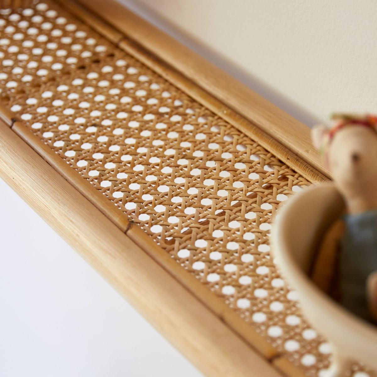 Tikamoon Kinder-Wandregal aus Rattan Marius