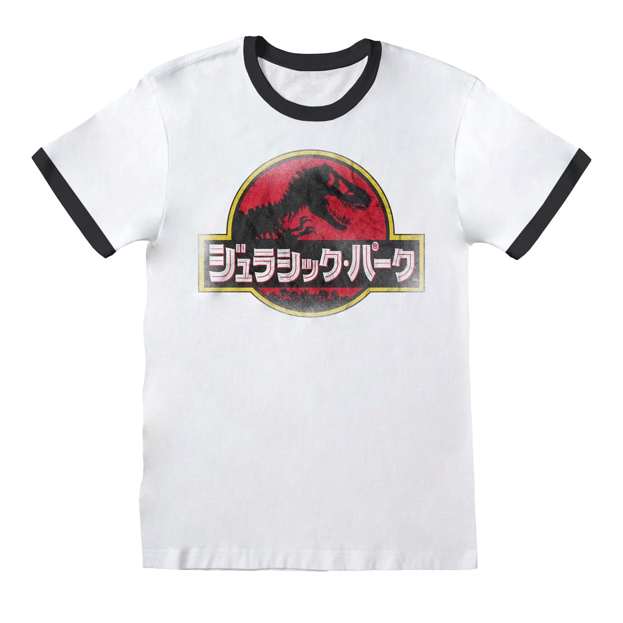 Jurassic Park Japanisches Logo Ringer T-Shirt
