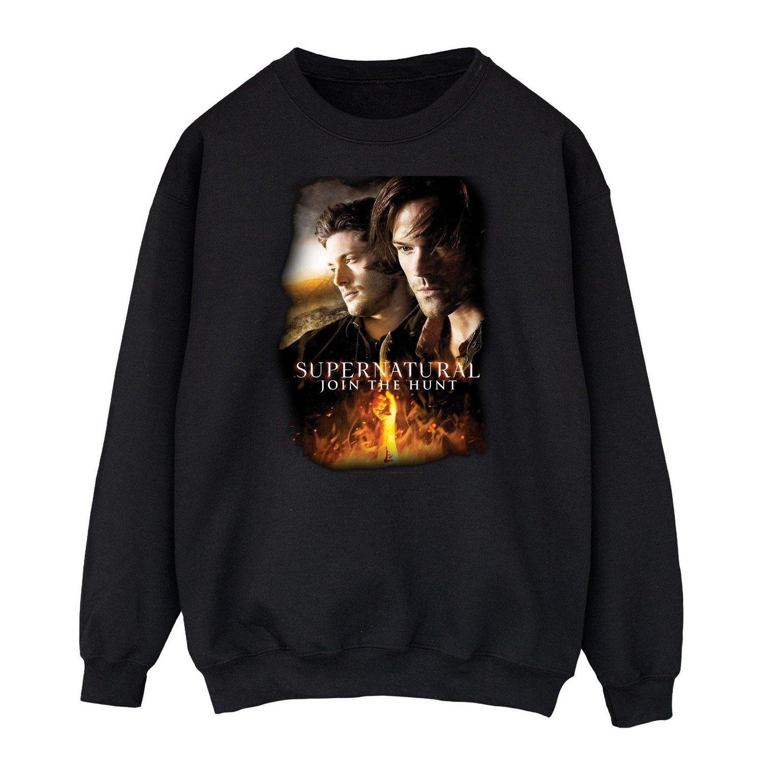 Supernatural Flaming Poster Sweatshirt