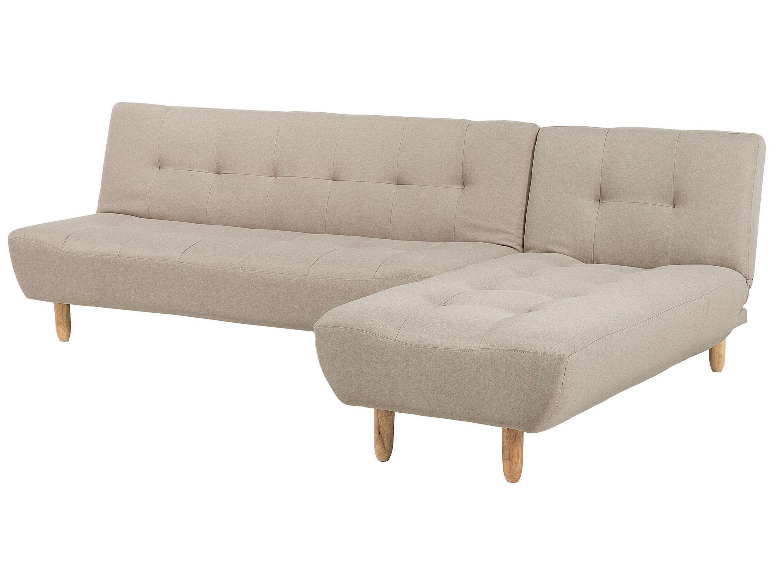 Beliani Linksseitiges Ecksofa aus Polyester Retro ALSTEN
