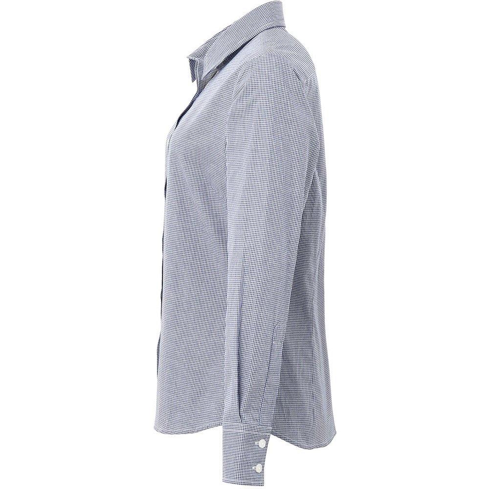 PREMIER Mikro Karo Langarm Bluse