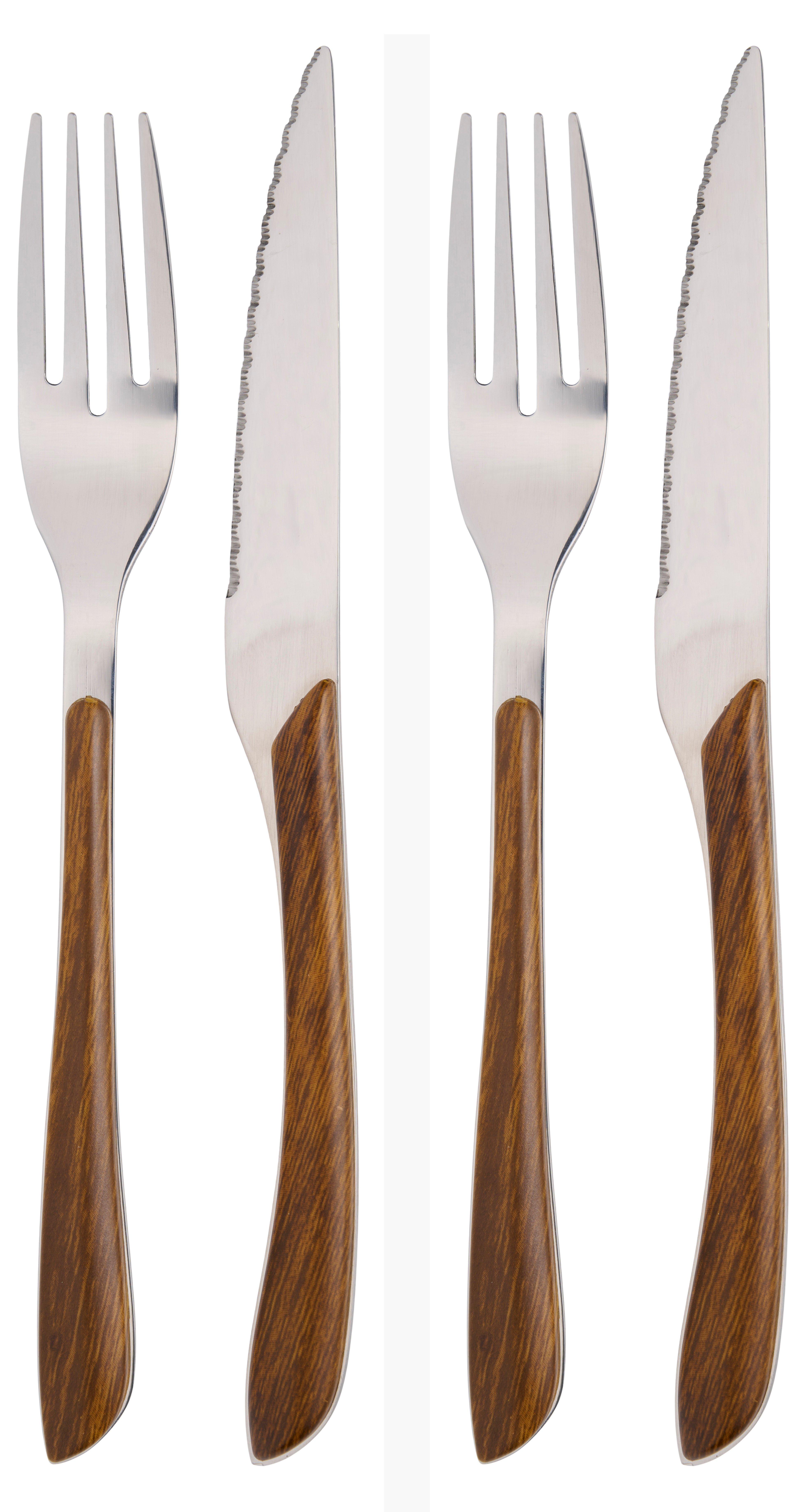 SCHOU Besteck Set (4 Teilig) Holzoptik