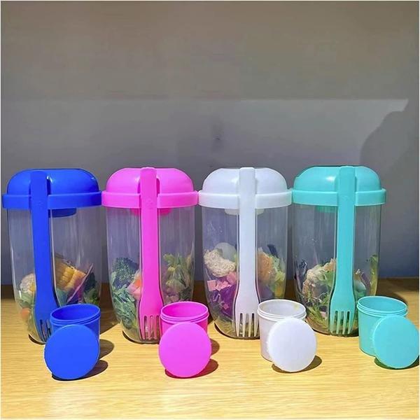 Northio Lunchbox mit Saucenbehälter und Gabel - Weiß