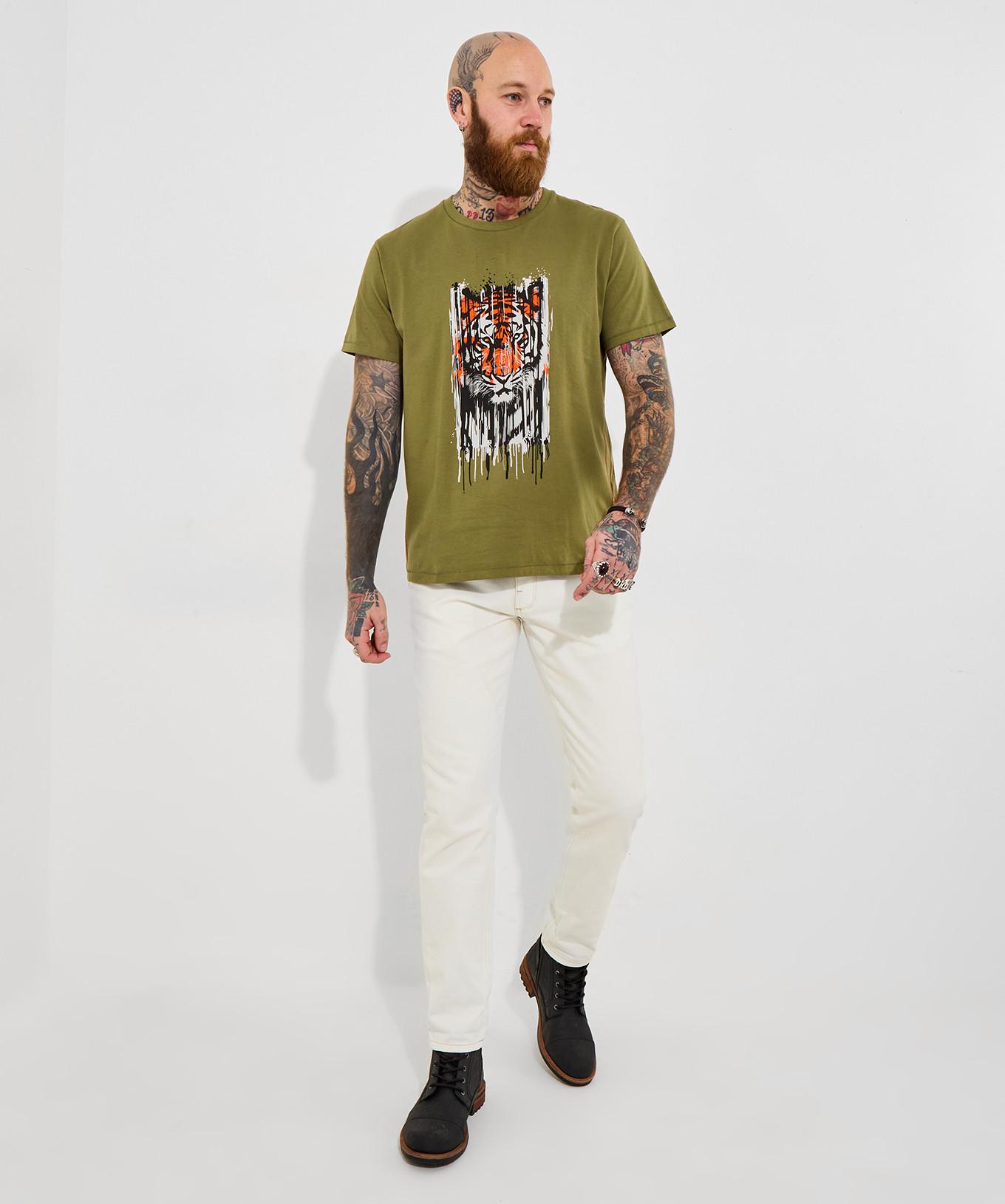 Joe Browns Tiger-Kopf Grafik T-Shirt