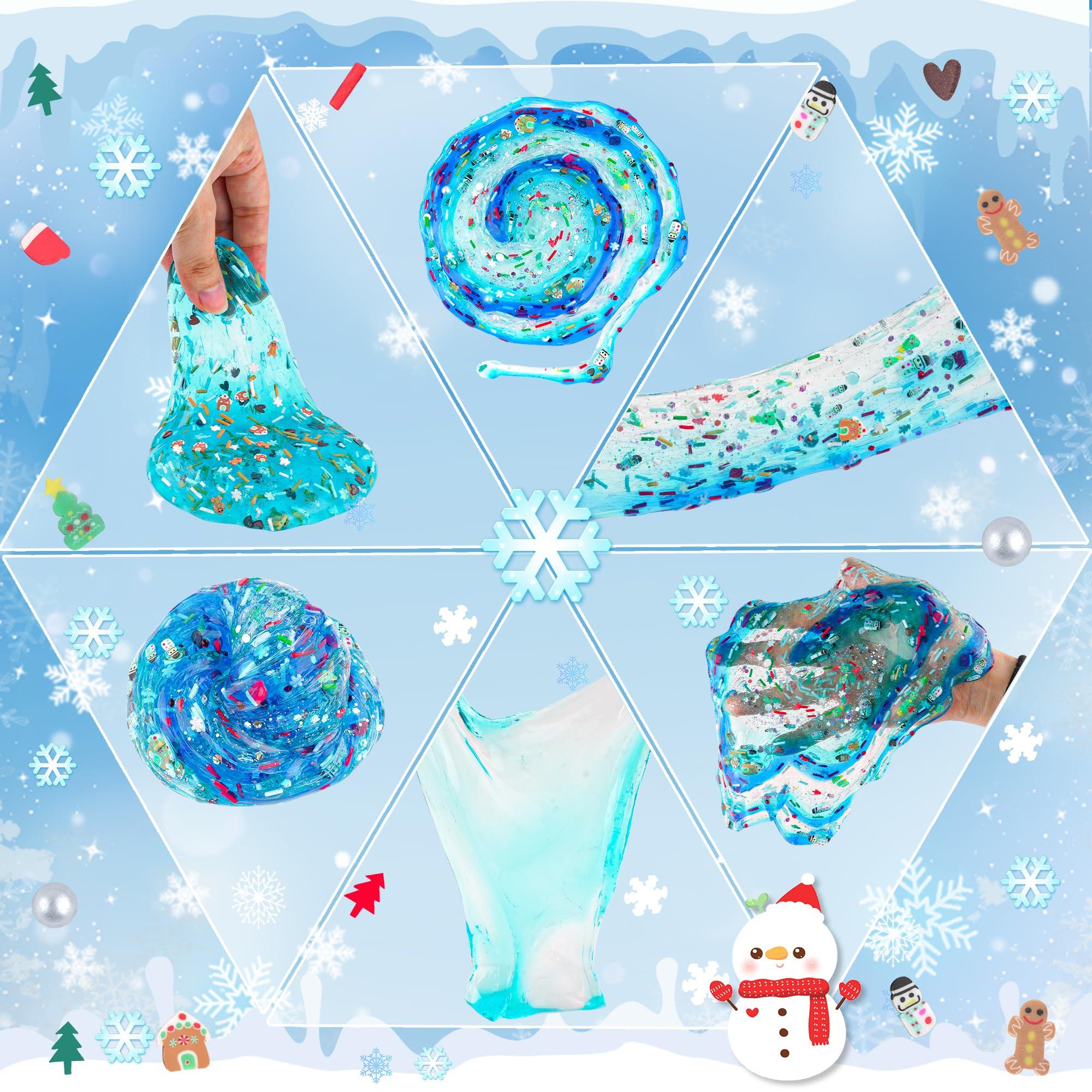 Activity-board Schneemann-Schleim-Kit - Schleim-Ton & Kristall-Schleim mit verschiedenen Schleim-Add-Ins