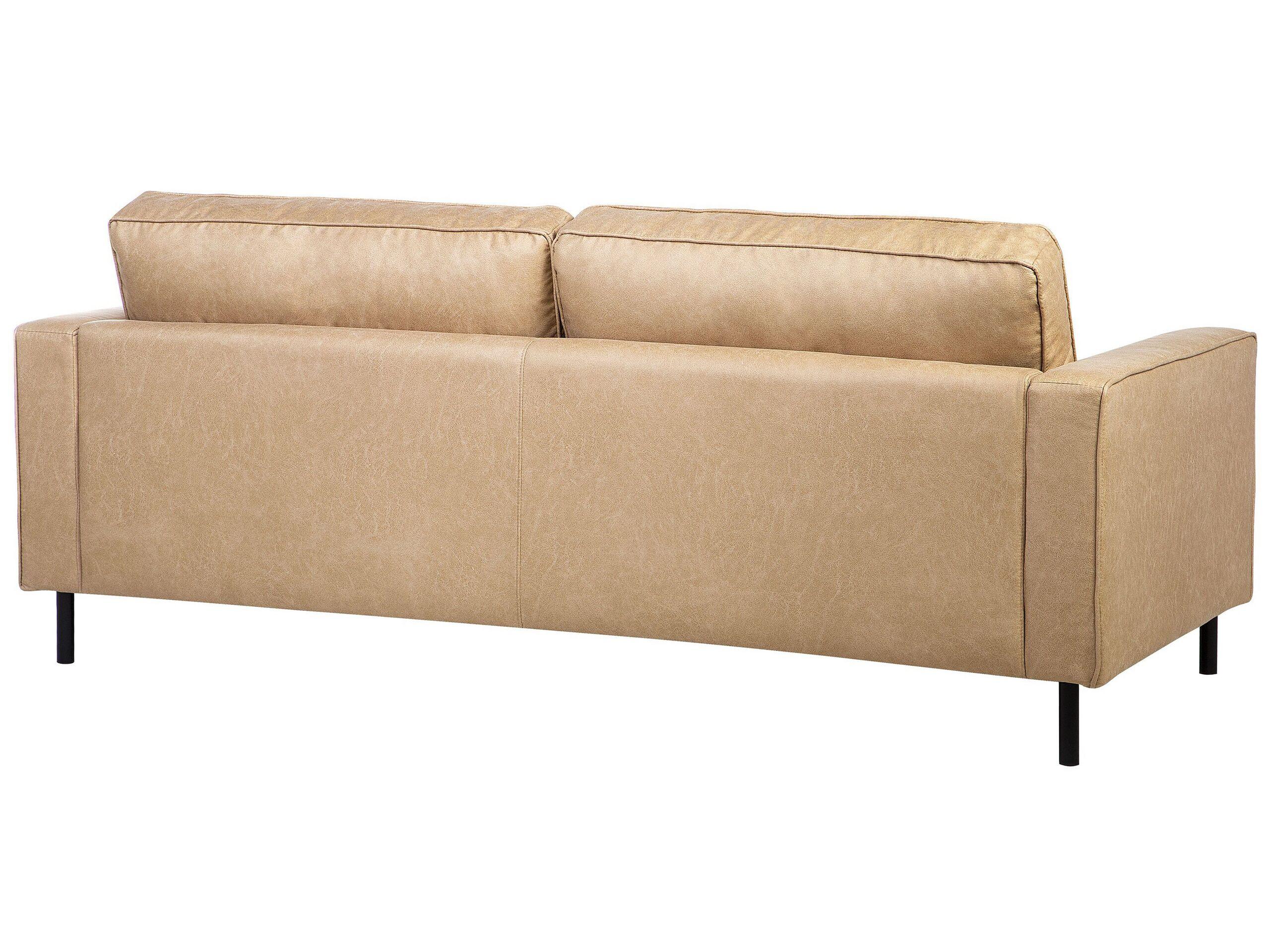 Beliani 3 Sitzer Sofa aus Kunstleder Minimalistisch SAVALEN