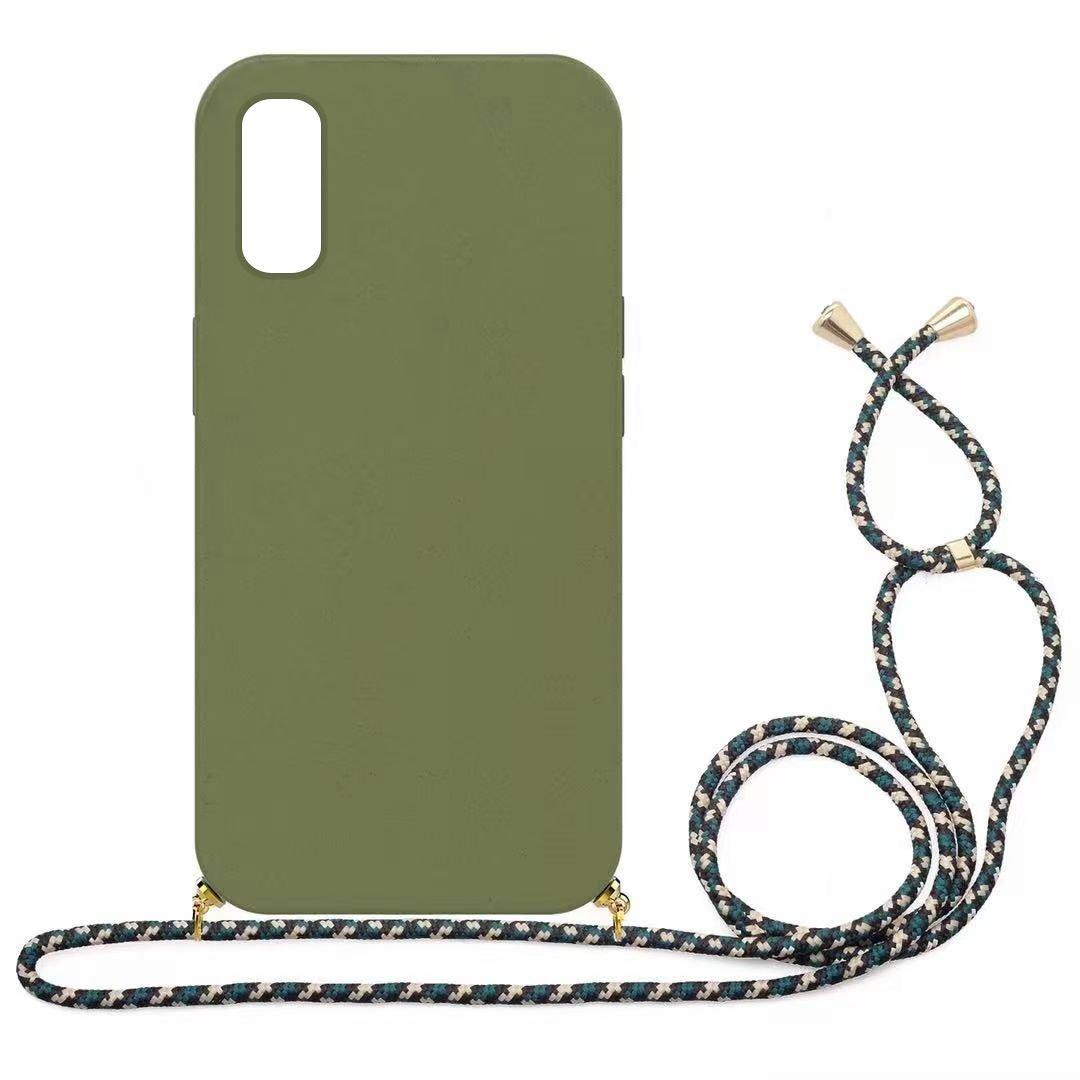 mobileup Eco Case mit Kordel iPhone XS Max - Military Green