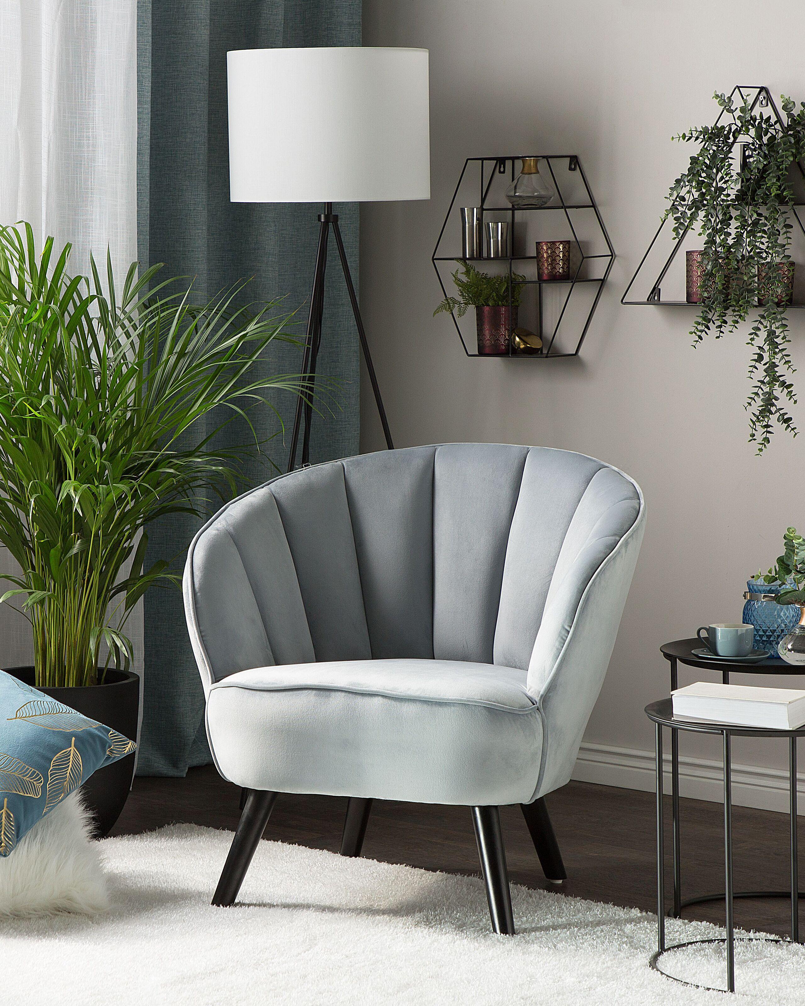 Beliani Sessel aus Samtstoff Glamourös DALA