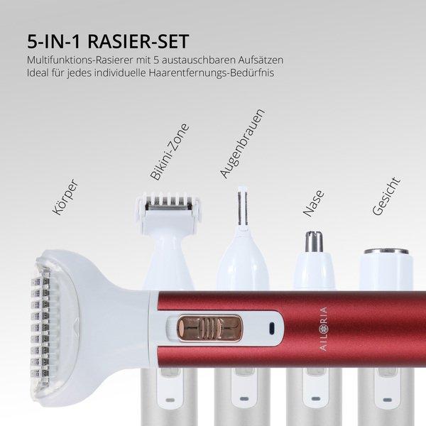 AILORIA EVAPORE Rasierer mit verschiedenen Aufsätzen USB