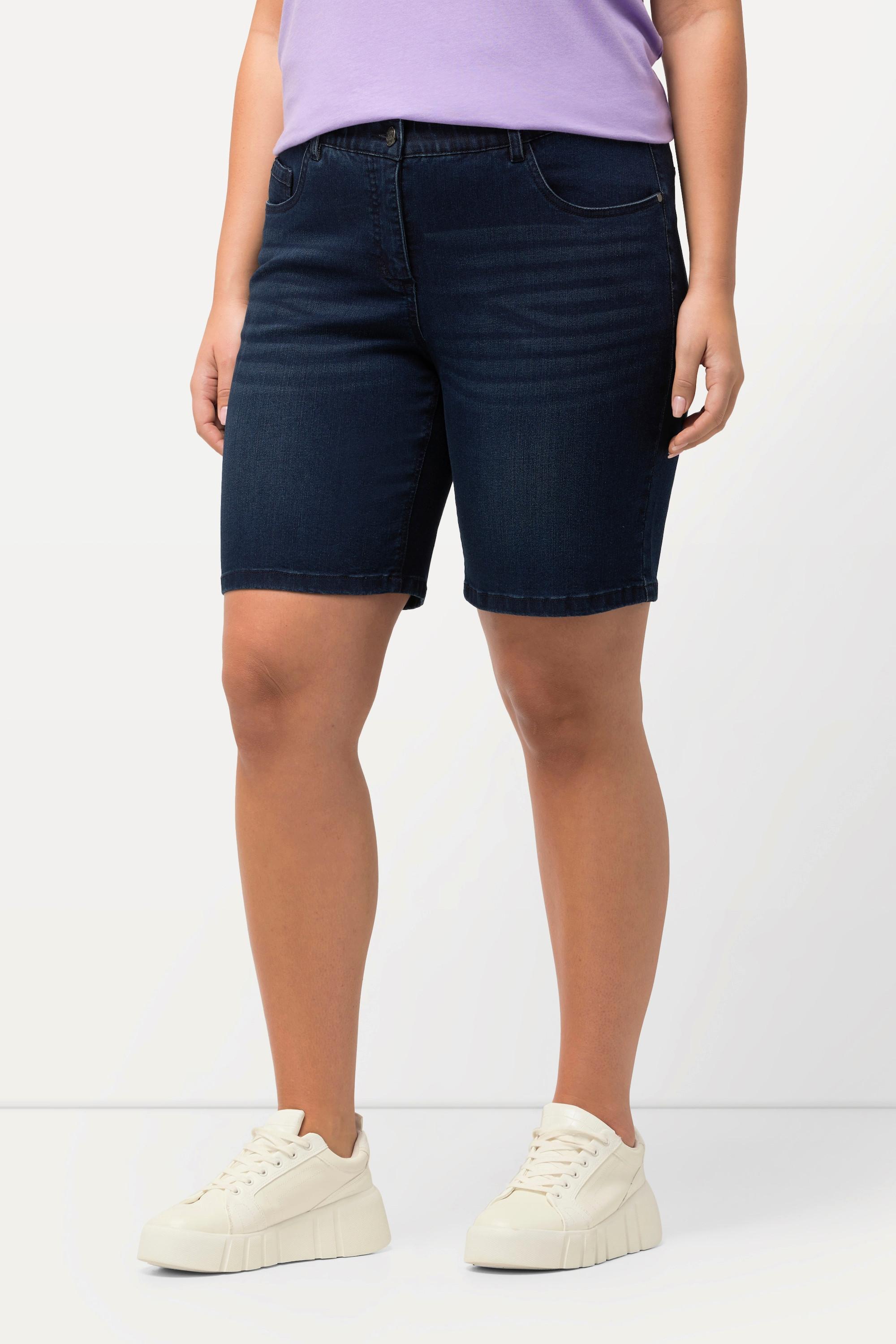 Ulla Popken Mandy 5-Pocket Komfortbund Jeansbermuda