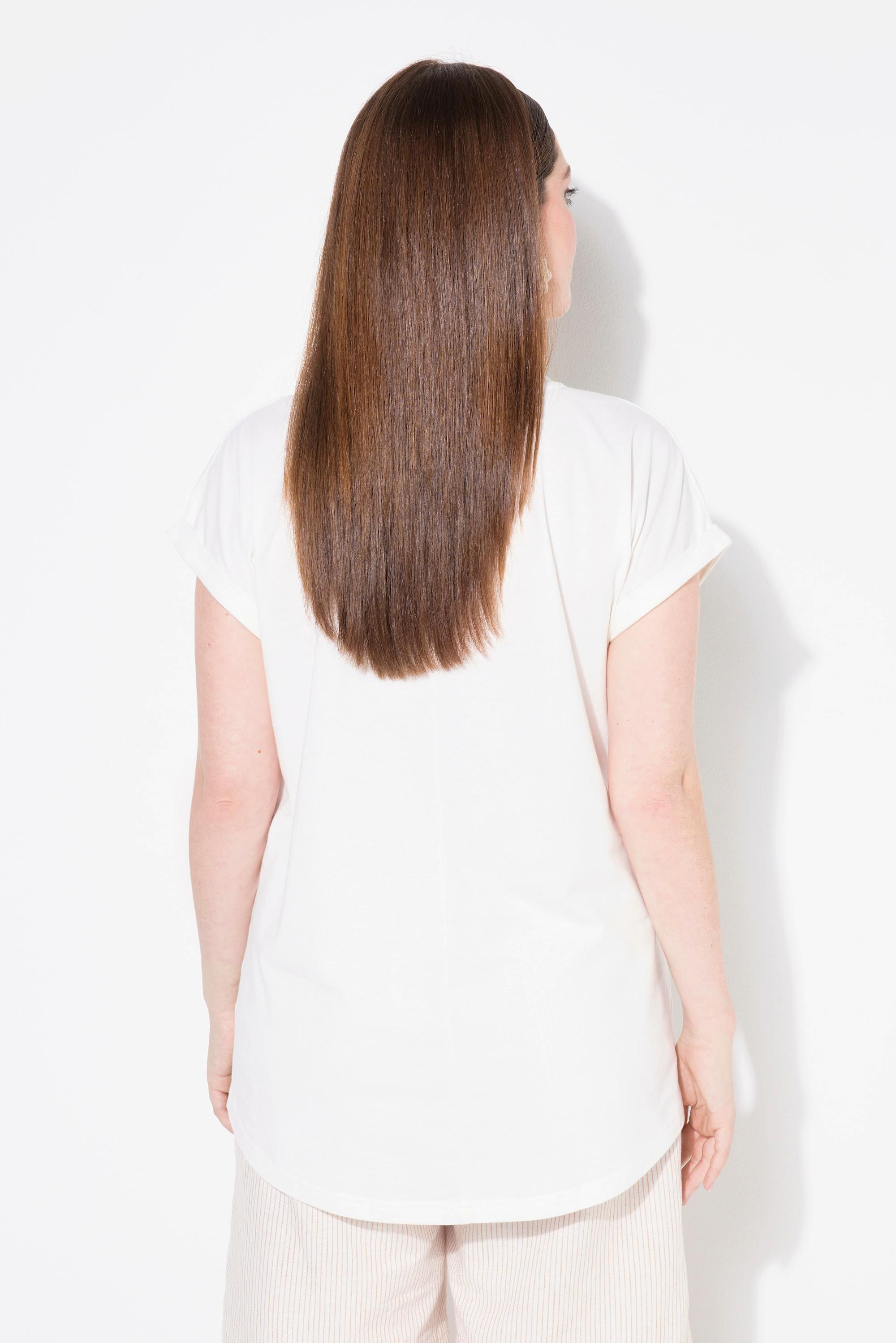 Ulla Popken Vase V-Ausschnitt Halbarm T-Shirt