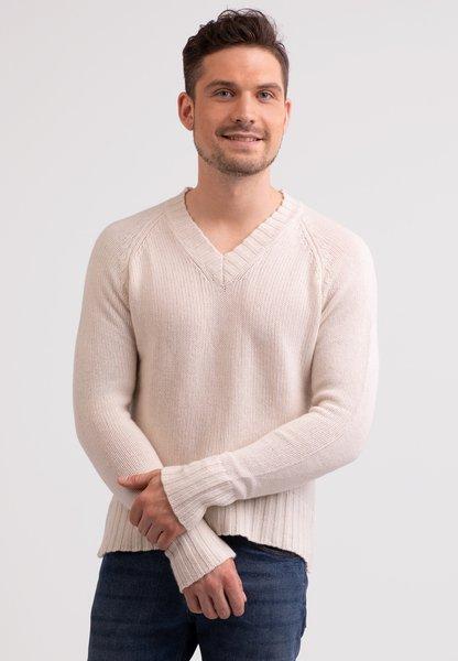 CASH-MERE.CH Recycelter Kaschmir V-Ausschnitt Pullover