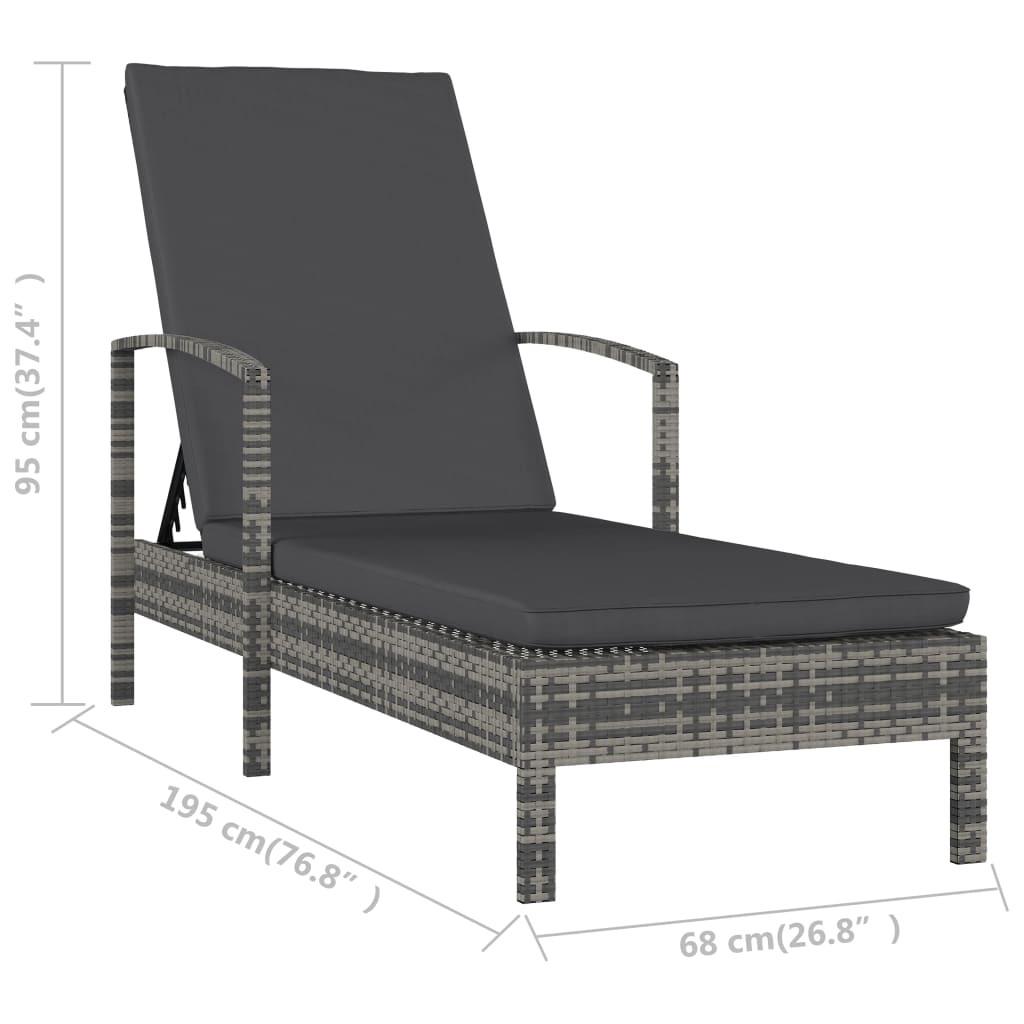 VidaXL Sonnenliege poly-rattan