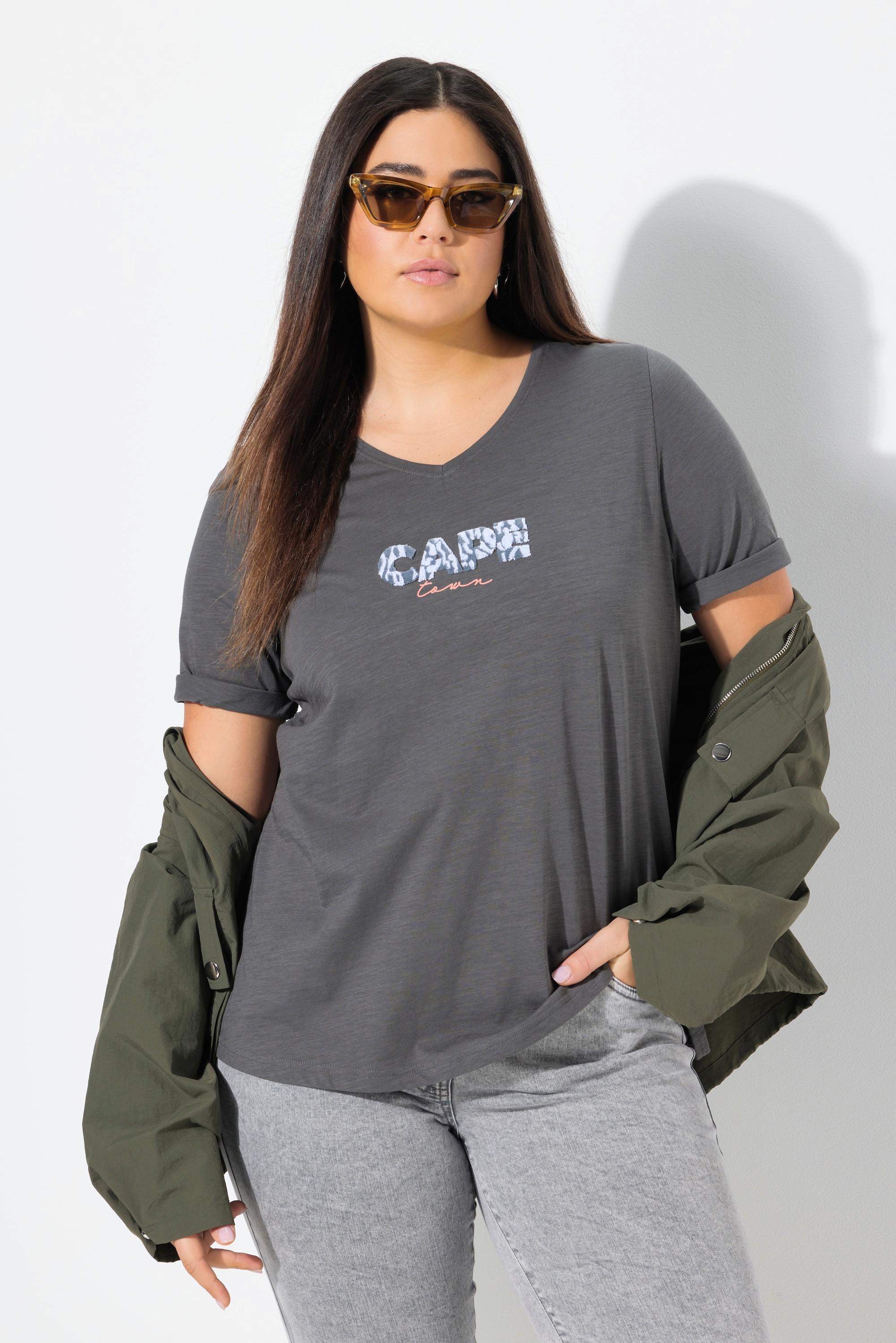 Ulla Popken Capetown Classic V-Ausschnitt Halbarm T-Shirt