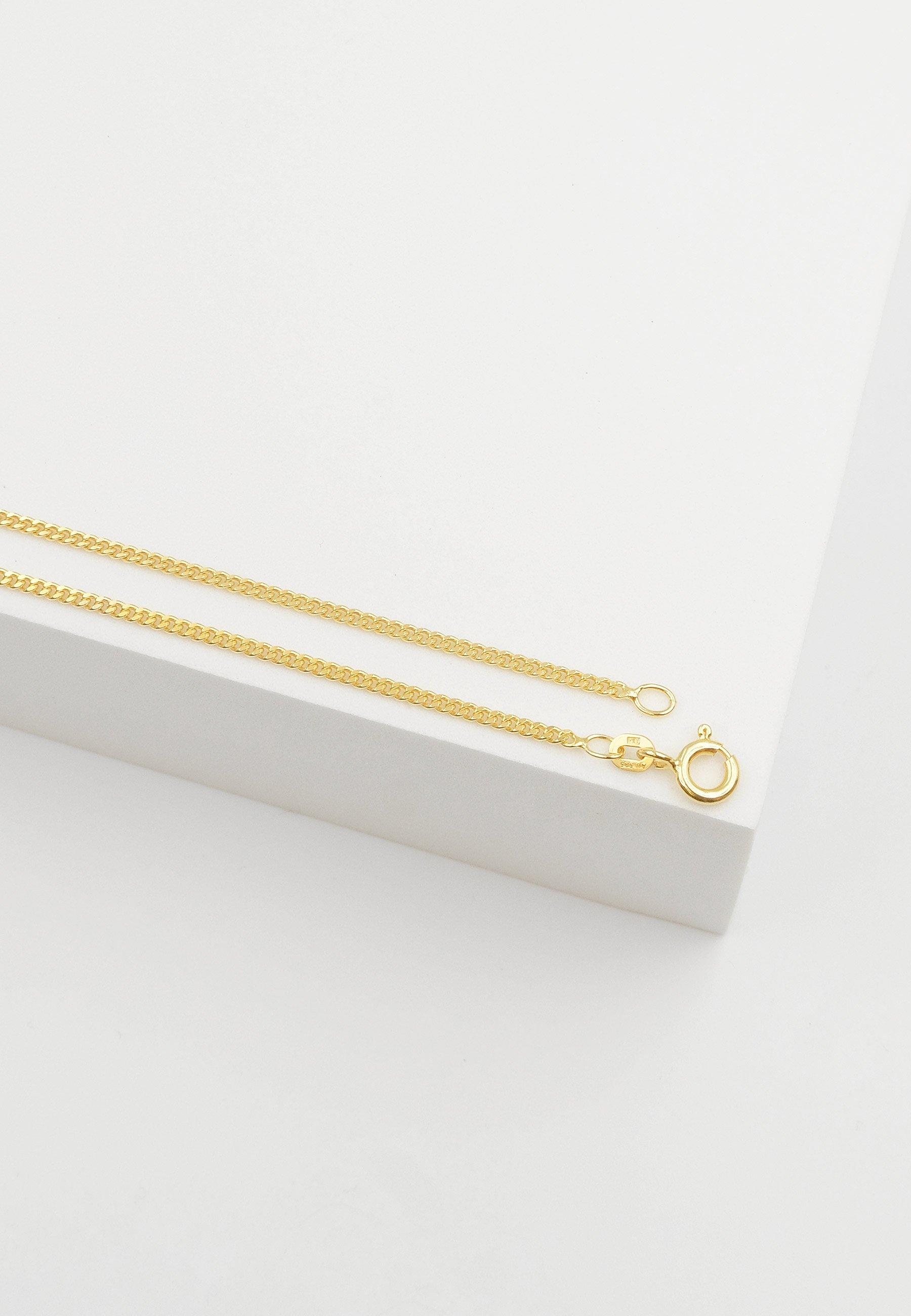 MUAU Schmuck Collier Panzer Gelbgold 585, 1.7mm, 60cm