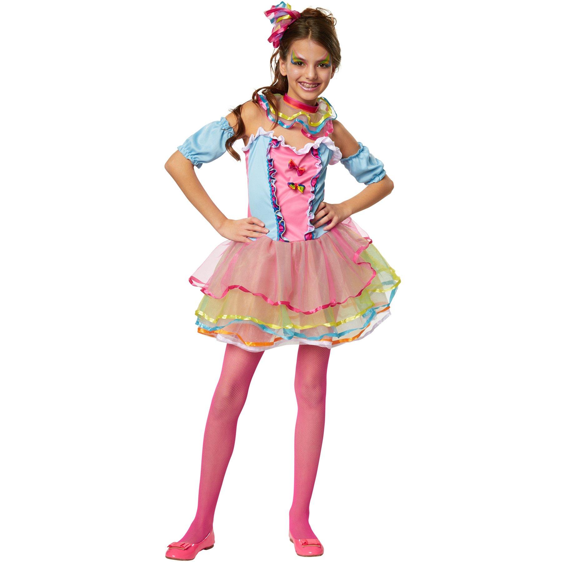 Tectake Mädchenkostüm Neon Regenbogen Girl