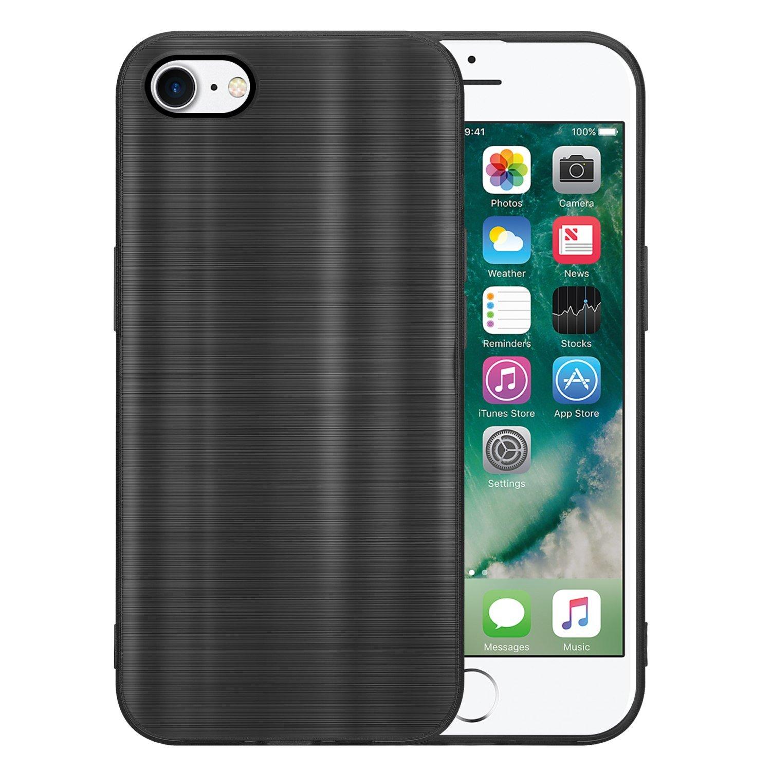 Cadorabo Hülle für Apple iPhone 7 7S 8 SE 2020 im Brushed Design